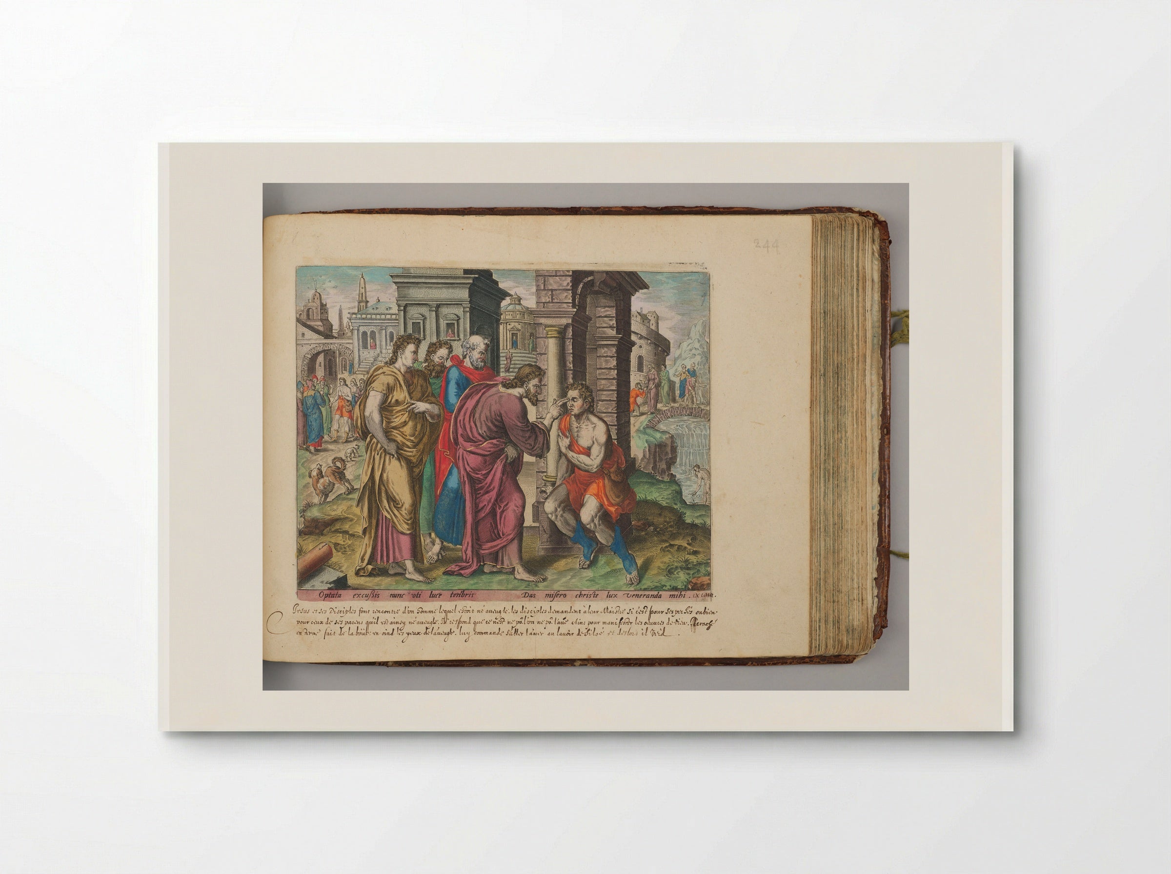 Christ Healing a Blind Man - Johannes Wierix - Poster