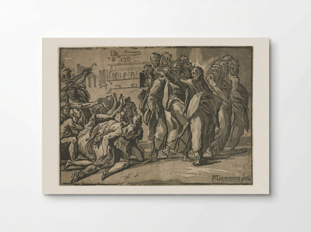 Christ Healing the Lepers - Andrea Andreani - Poster