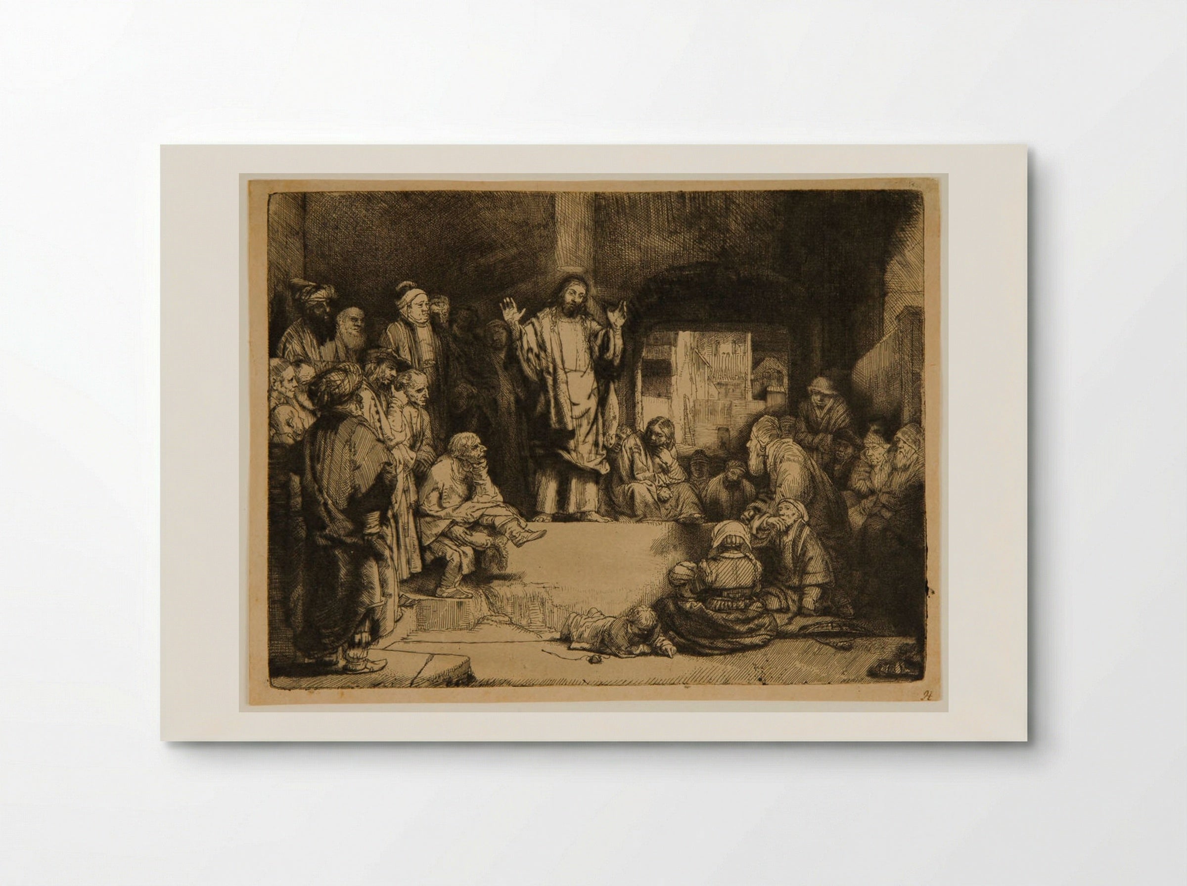 Christ Preaching (La Petite Tombe) - Rembrandt Harmensz. van Rijn - Poster