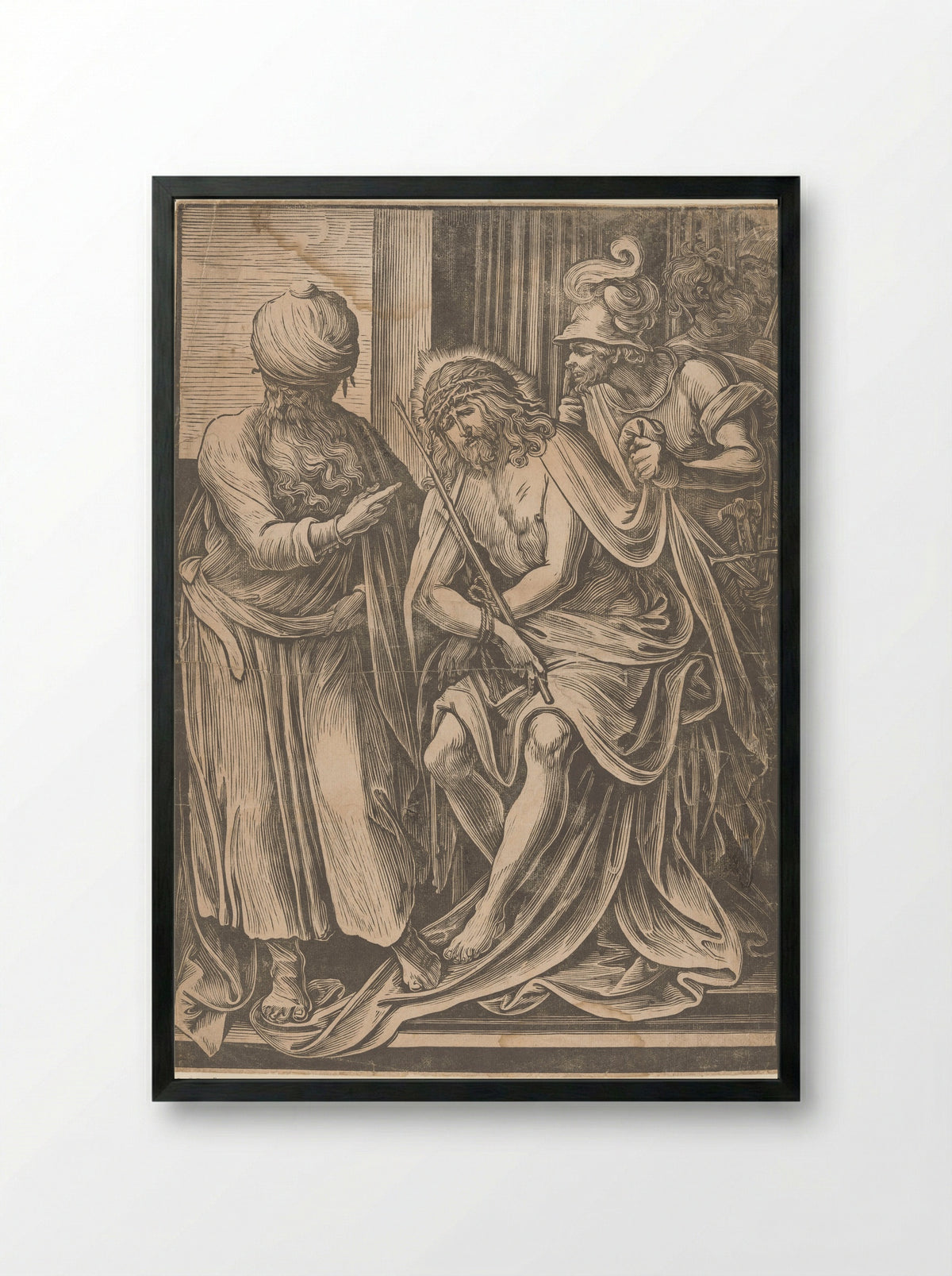 Christ Presented to the People (Ecce Homo) - Giuseppe Scolari - Framed Print Black