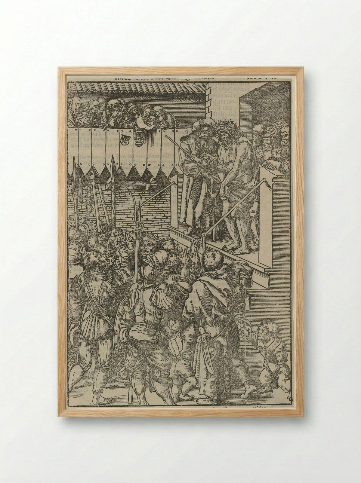 Christ Presented to the People (Ecce Homo) - Lucas Cranach the Elder - Framed Print Wood