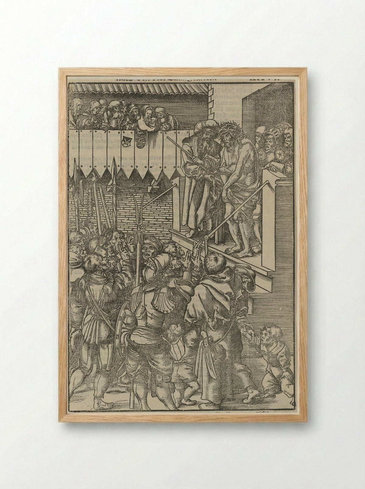 Christ Presented to the People (Ecce Homo) - Lucas Cranach the Elder - Framed Print Wood