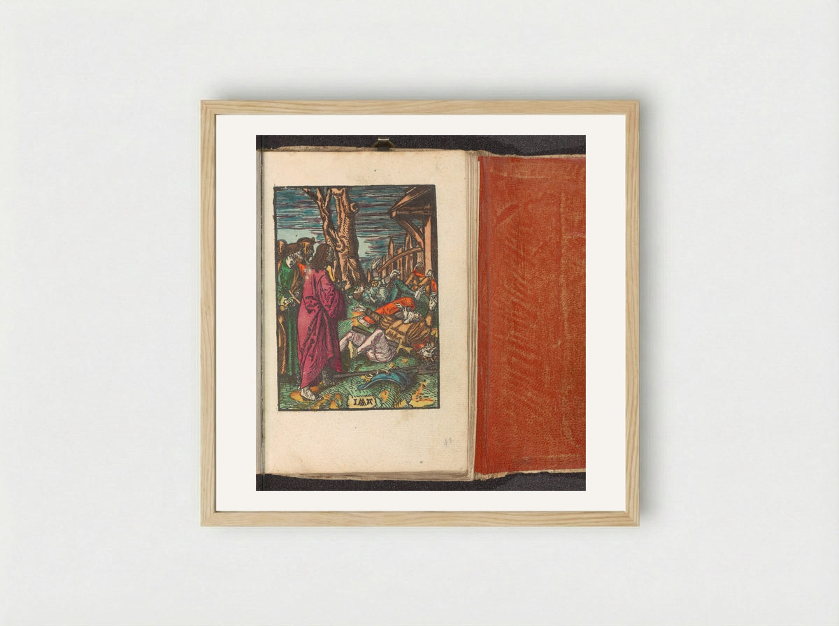 Christ Reveals Himself and the Soldiers Fall to the Ground - Doen Pietersz. - Framed Print Wood