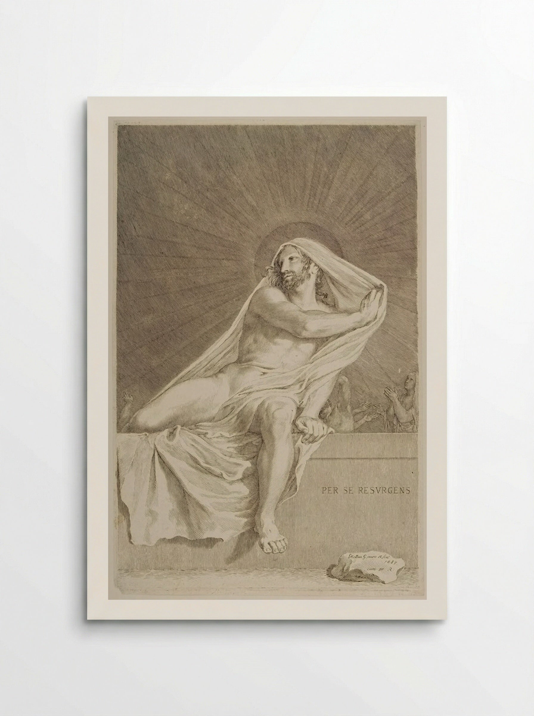 Christ Rising from the Tomb - Claude Mellan - Poster