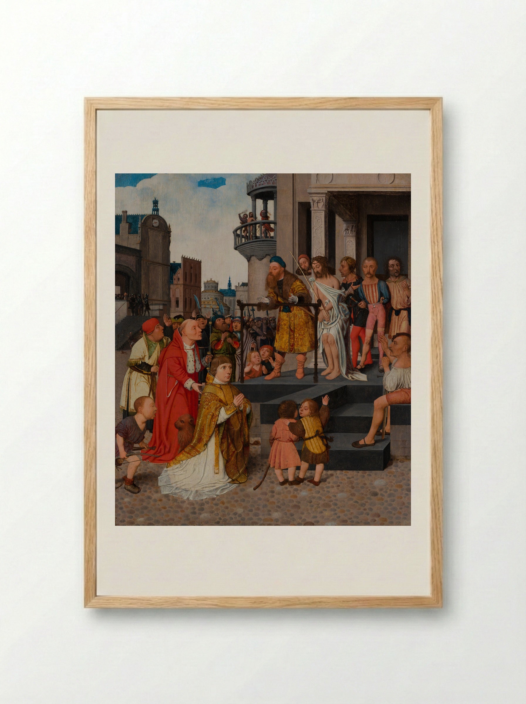 Christ Shown to the People - Jan Mostaert - Framed Print Wood