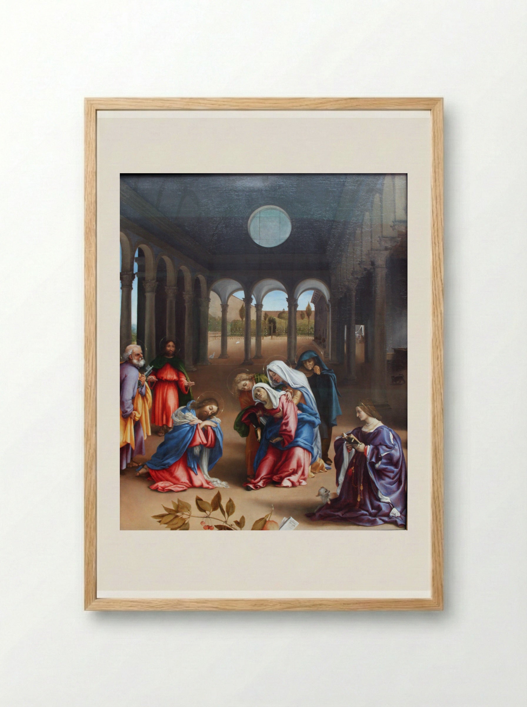 Christ Taking Leave of His Mother - Lorenzo Lotto - Framed Print Wood