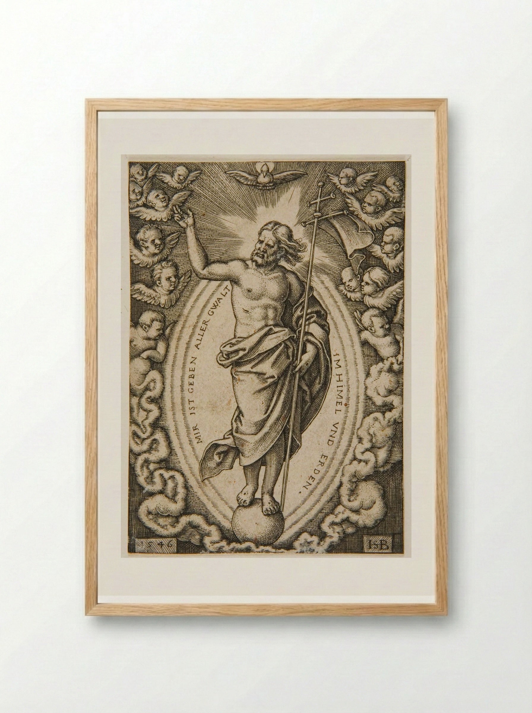 Christ Triumphant - Sebald Beham - Framed Print Wood