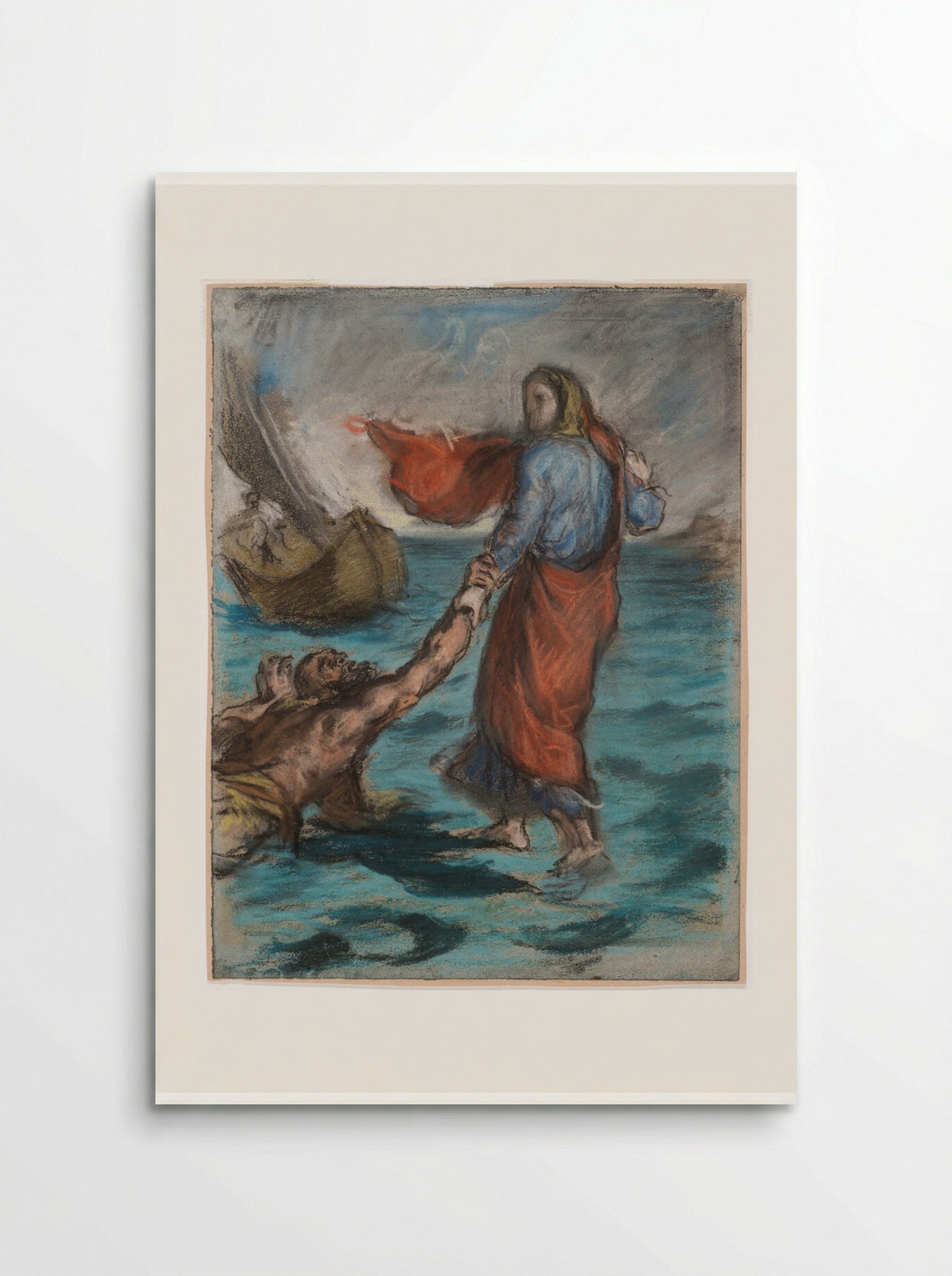 Christ Walking on the Waters - Eugène Delacroix - Poster