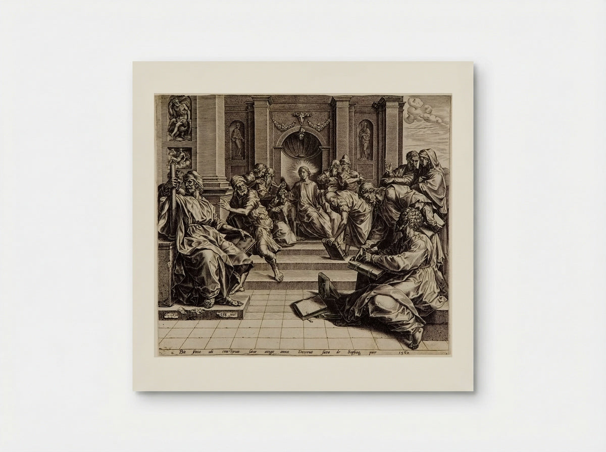 Christ among the Doctors - Cornelis Cort - Poster
