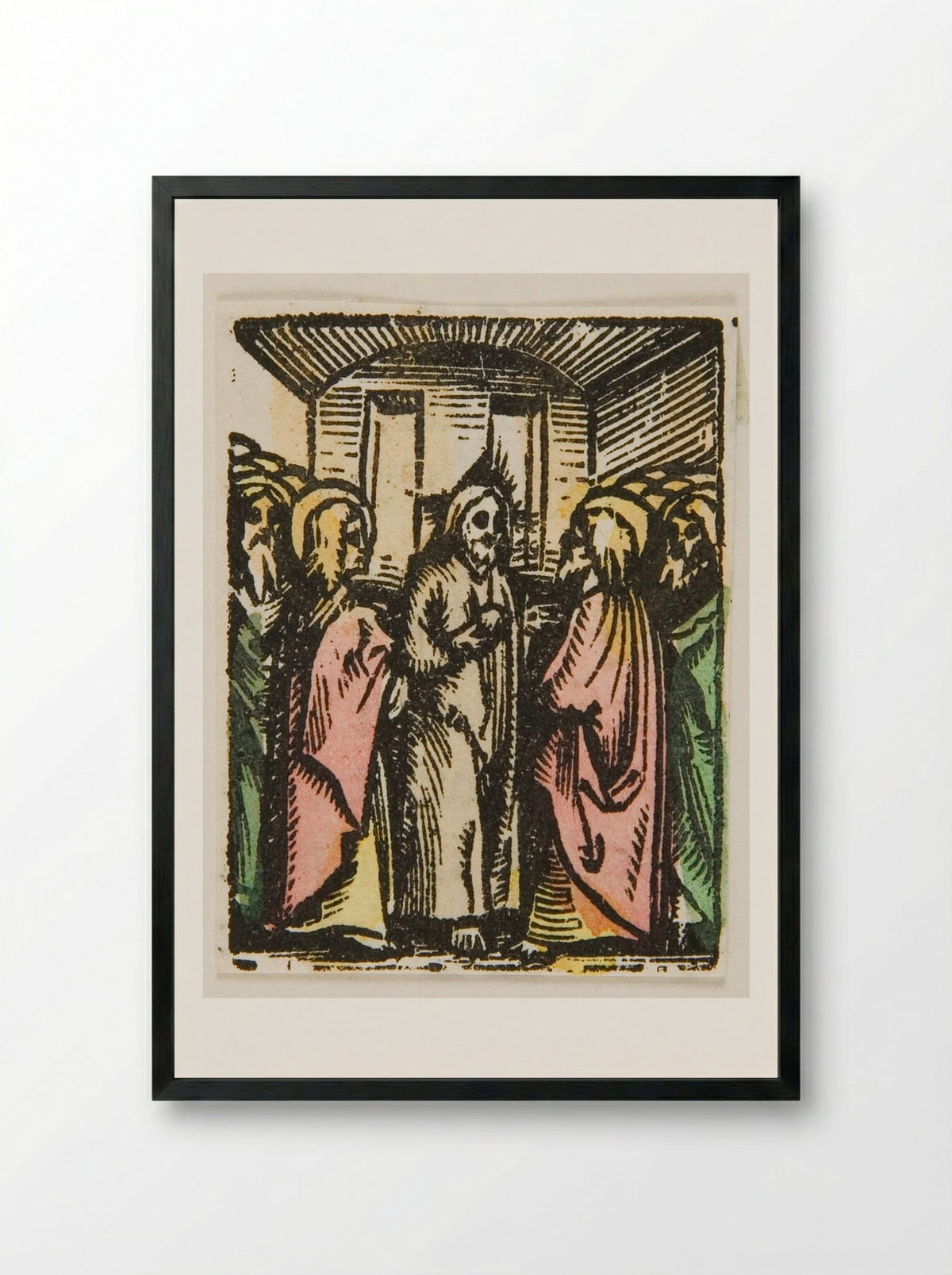 Christ and His Disciples - Urs Graf - Framed Print Black