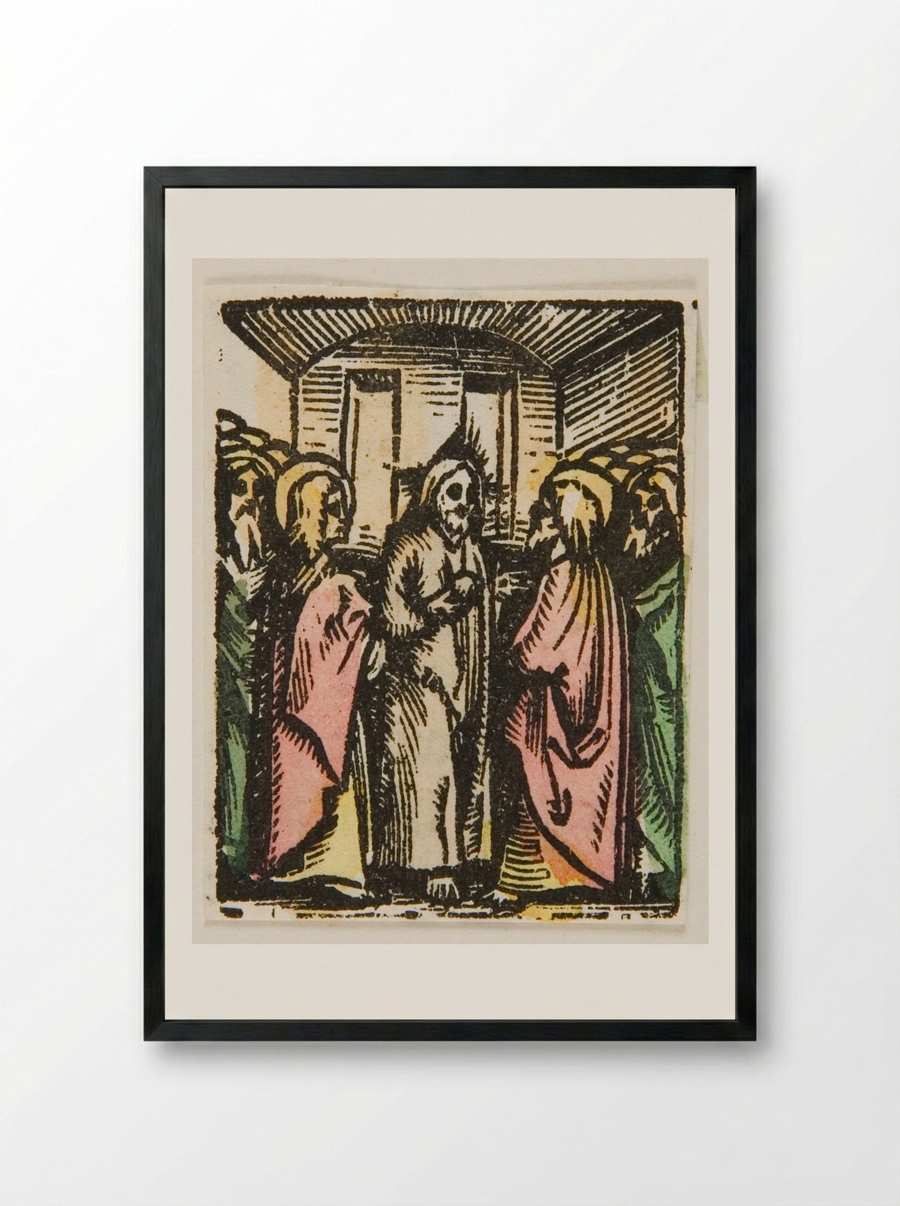 Christ and His Disciples - Urs Graf - Framed Print Black