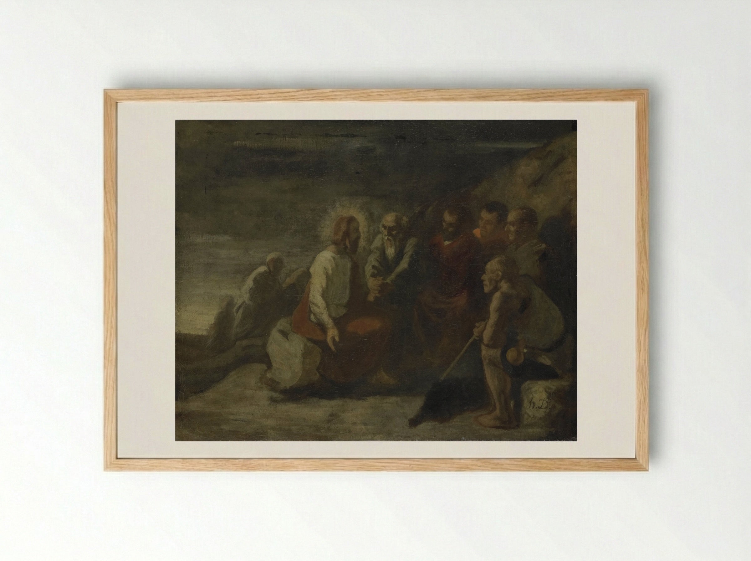 Christ and His Disciples - Honoré Daumier - Framed Print Wood