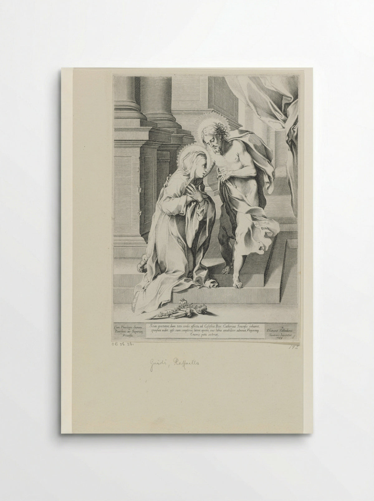 Christ and Saint Catherine of Siena - Raffaello Guidi - Poster