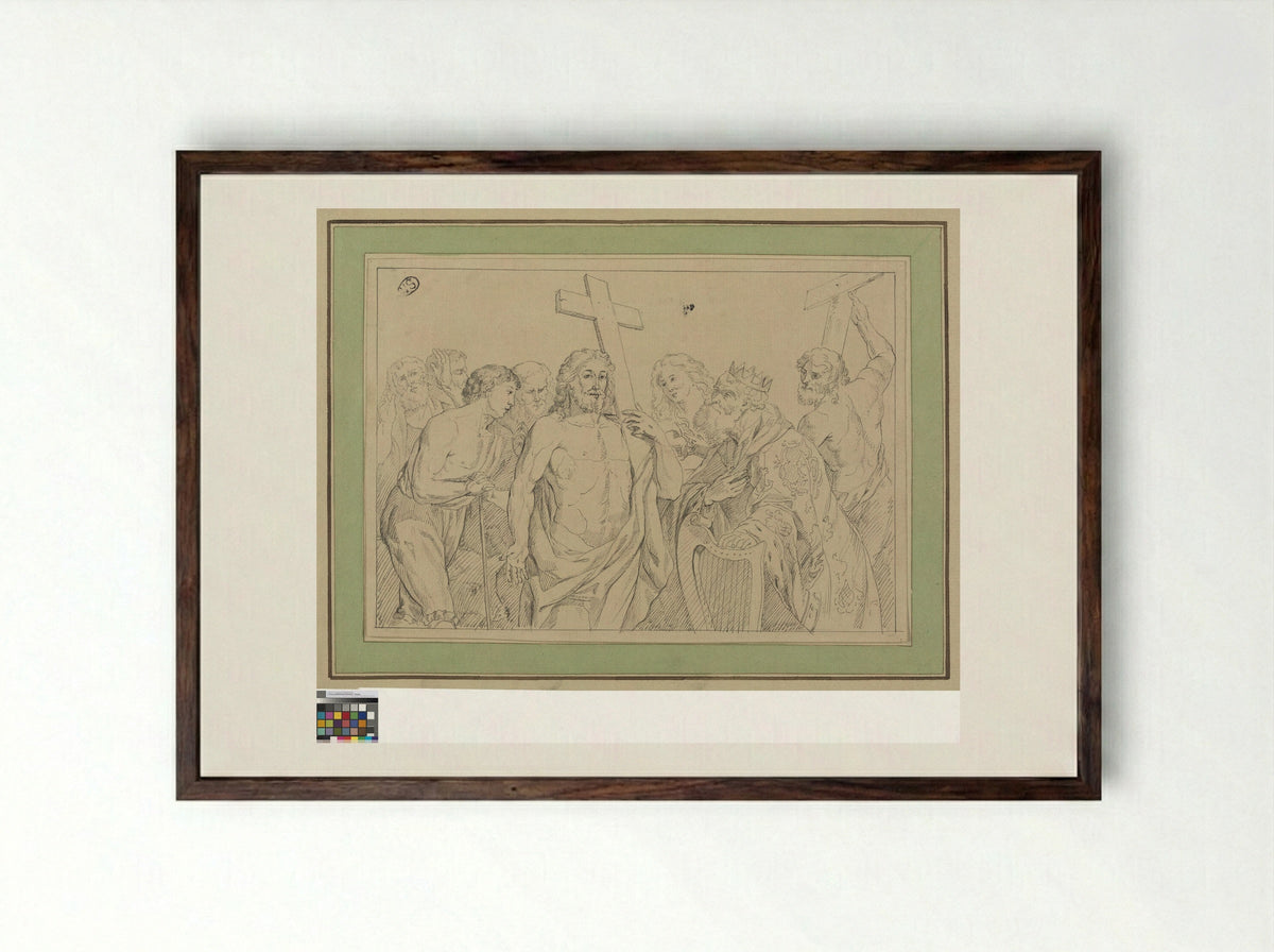 Christ and the Penitent Sinners - Gerard Seghers - Framed Print Dark Wood