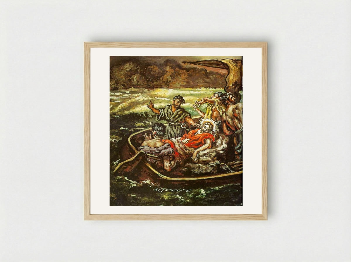Christ and the Storm - Giorgio de Chirico - Framed Print Wood