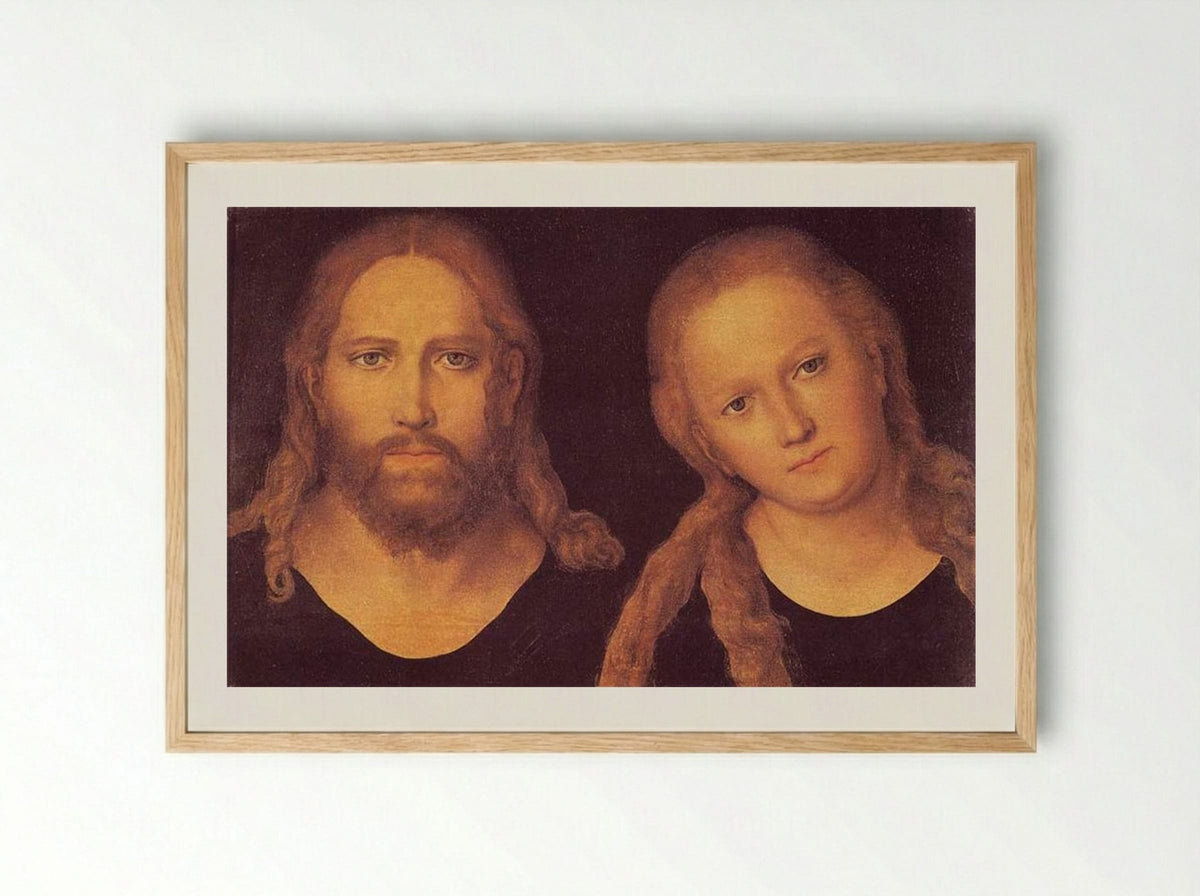 Christ and the Virgin - Lucas Cranach the Elder - Framed Print Wood