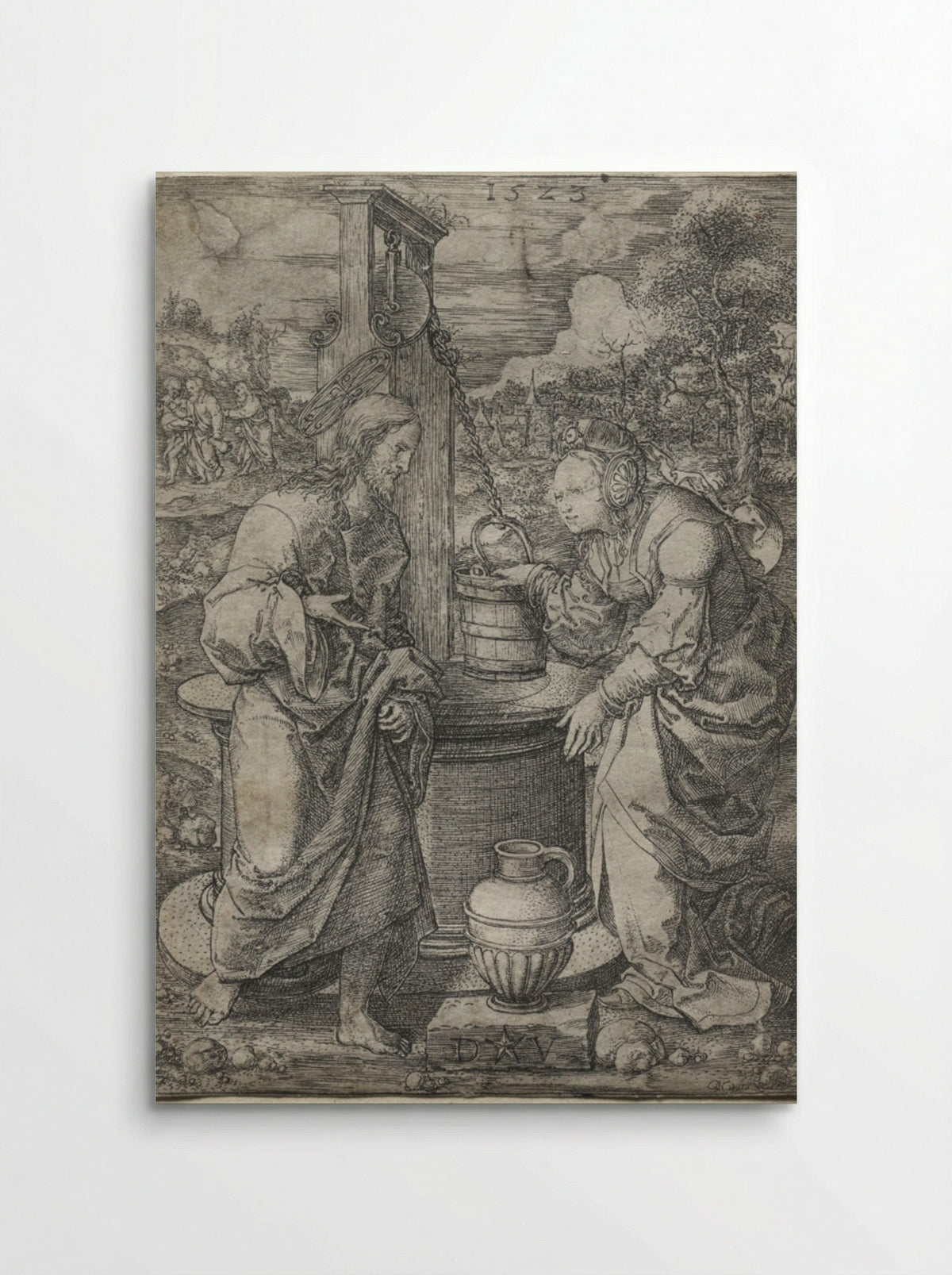 Christ and the Woman of Samaria - Dirk Vellert - Poster