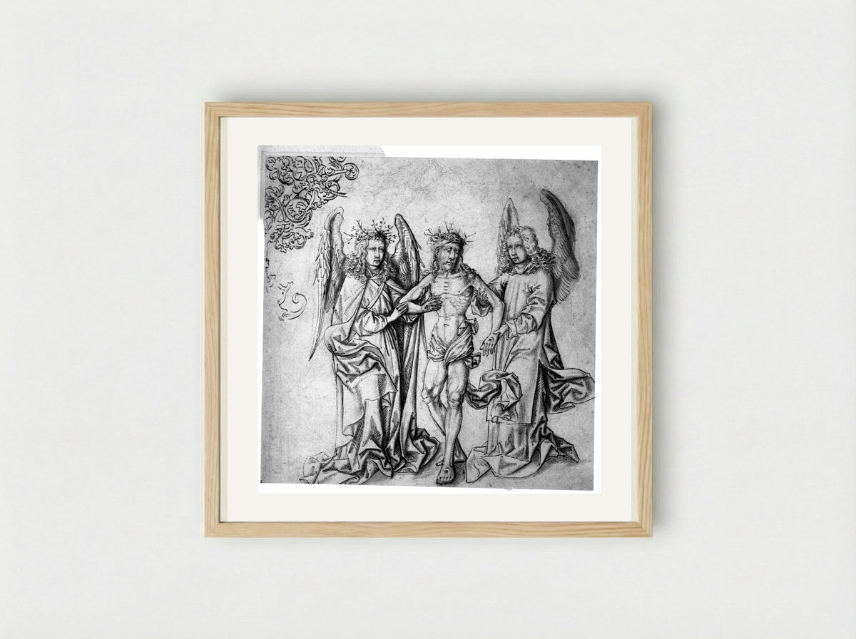 Christ as the Man of Sorrows - Martin Schongauer - Framed Print Wood