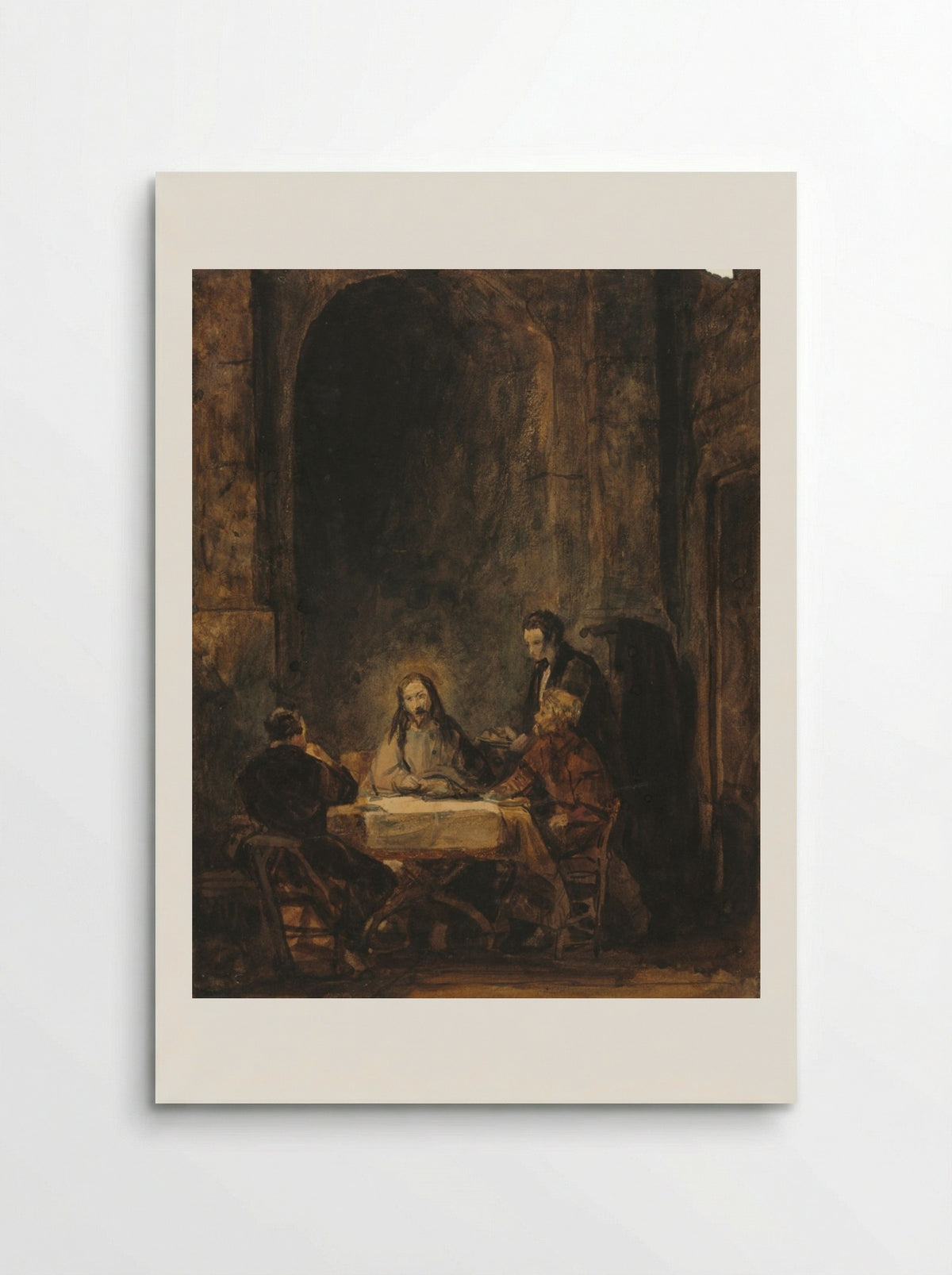 Christ at Emmaus - Benjamin West - Poster