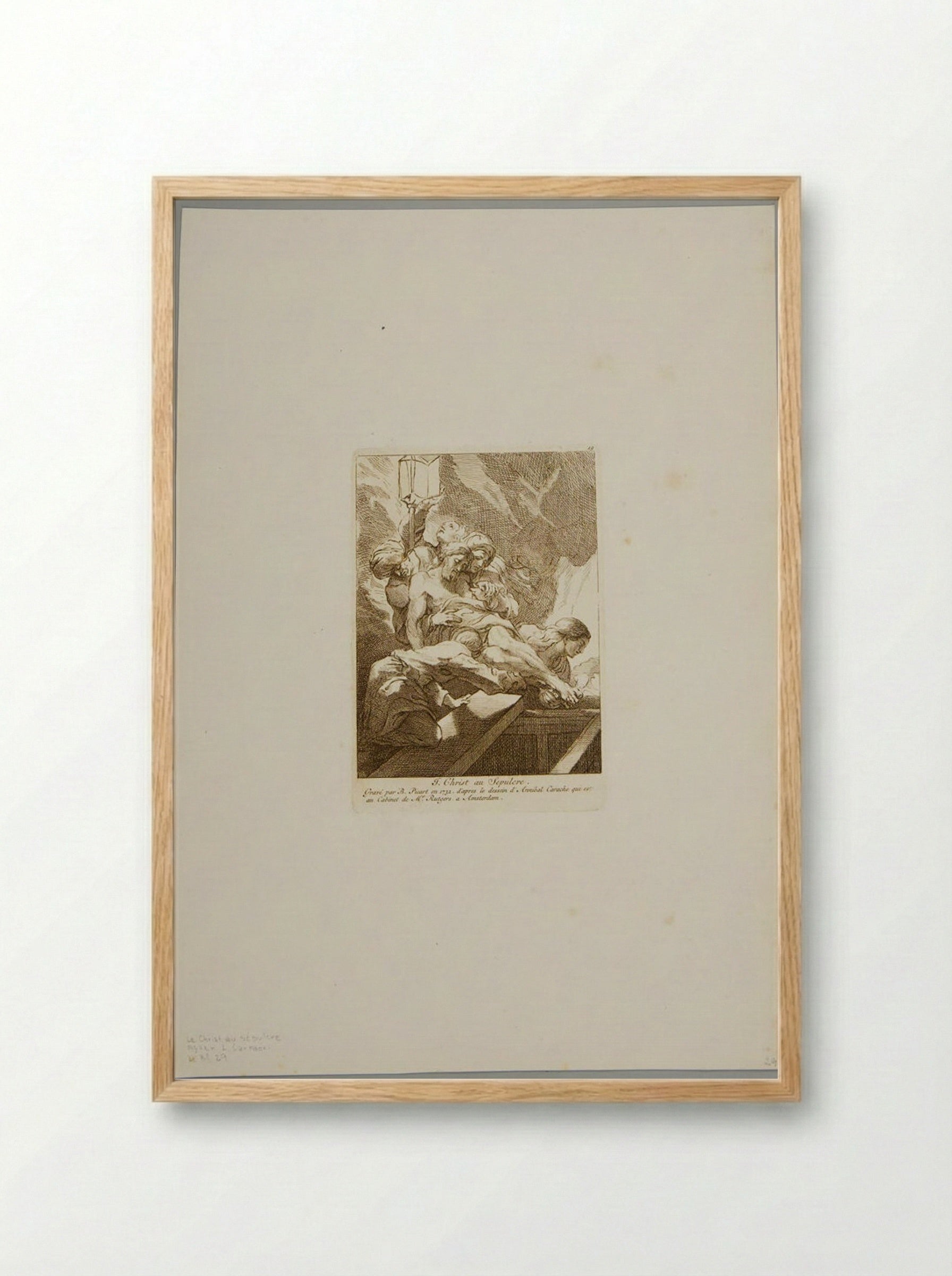 Christ at the Sepulchre - Bernard Picart - Framed Print Wood