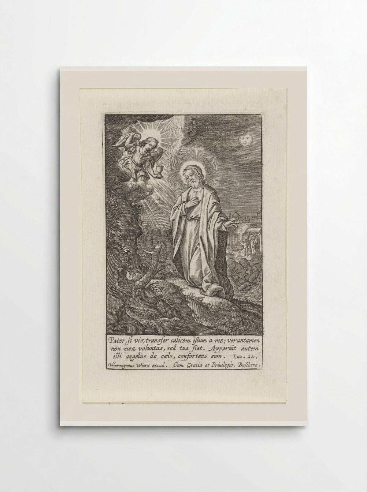 Christ in the Garden of Gethsemane - Hieronymus Wierix - Poster