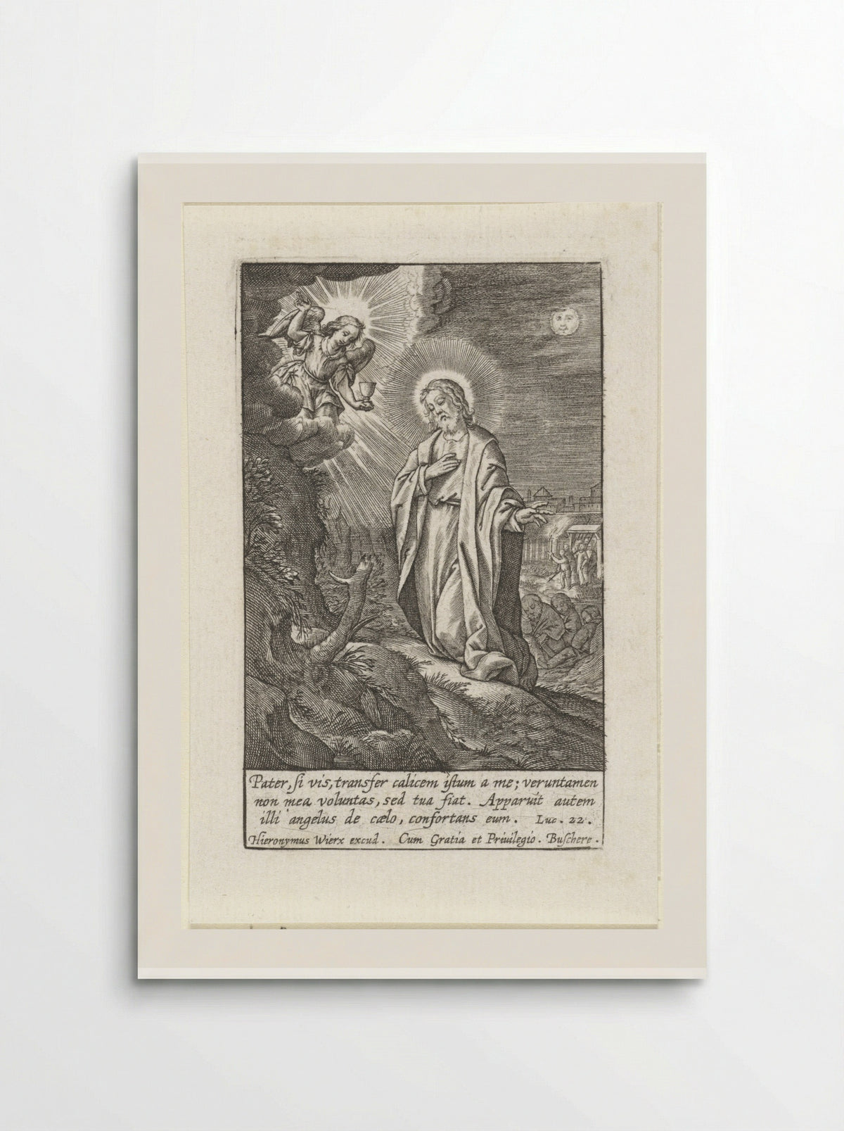 Christ in the Garden of Gethsemane - Hieronymus Wierix - Poster