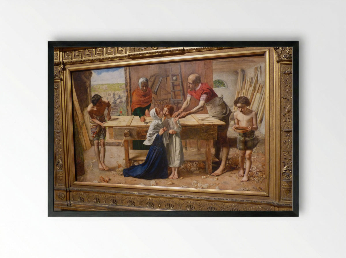 Christ in the House of His Parents - John Everett Millais - Framed Print Black