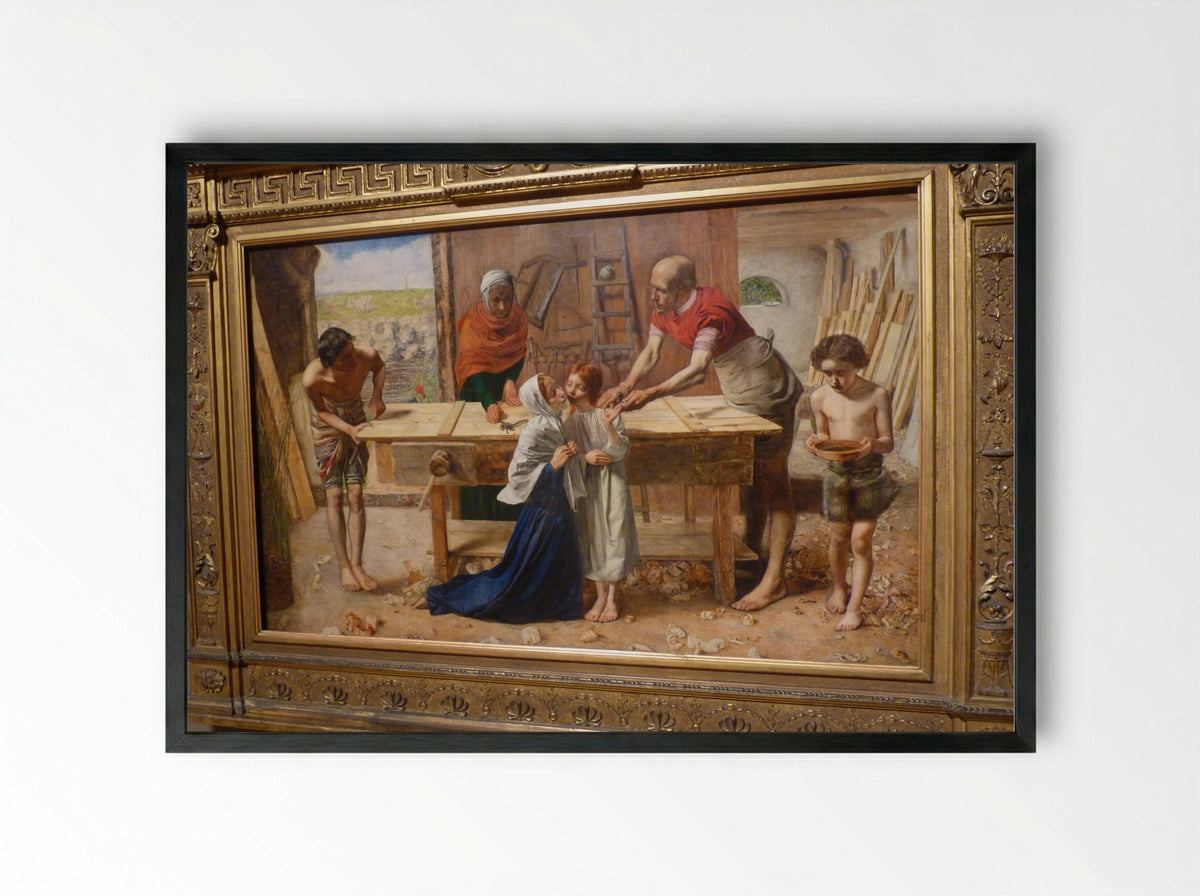 Christ in the House of His Parents - John Everett Millais - Framed Print Black