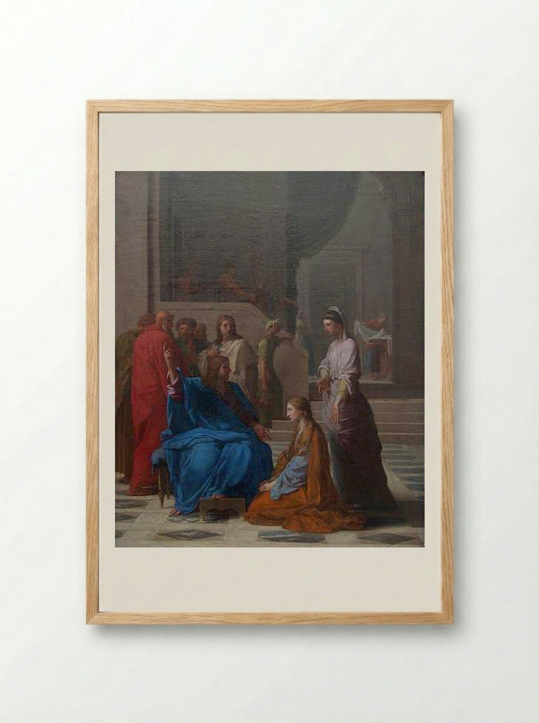 Christ in the House of Martha and Mary - Eustache Le Sueur - Framed Print Wood