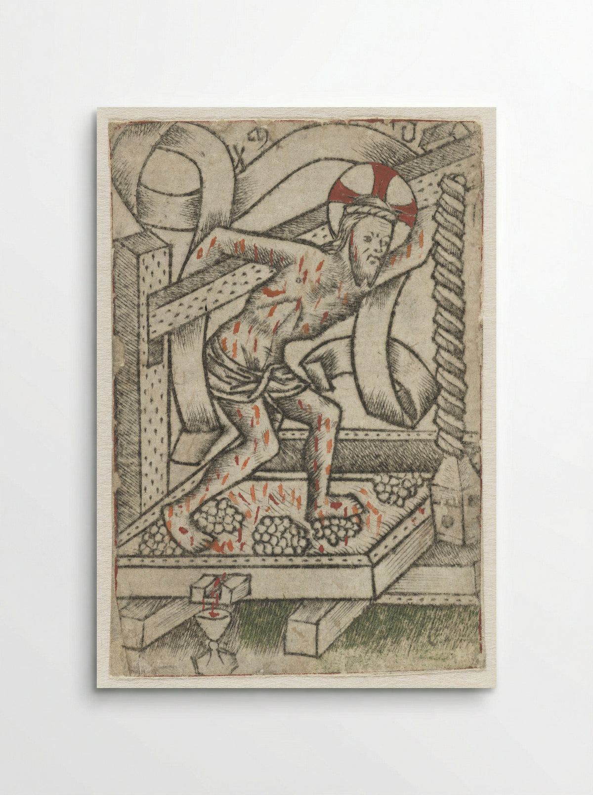 Christ in the Winepress - Meester van het Martyrium der Tienduizend - Poster