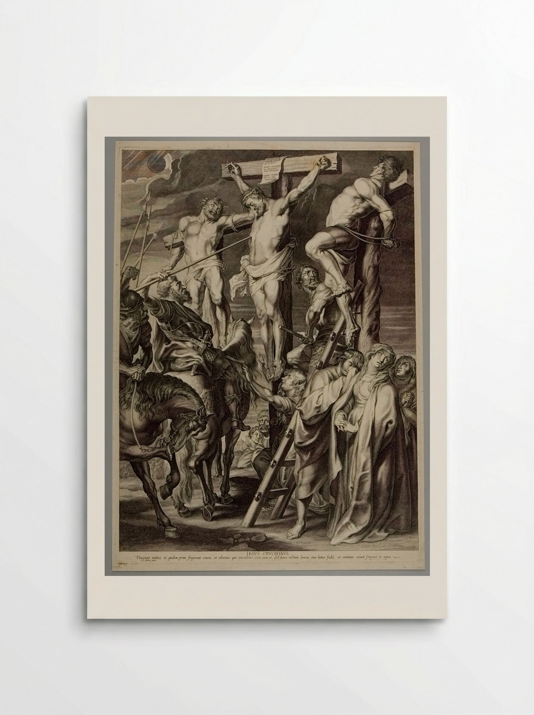 Christ on the Cross between Two Thieves - Boetius Adamsz. Bolswert - Poster