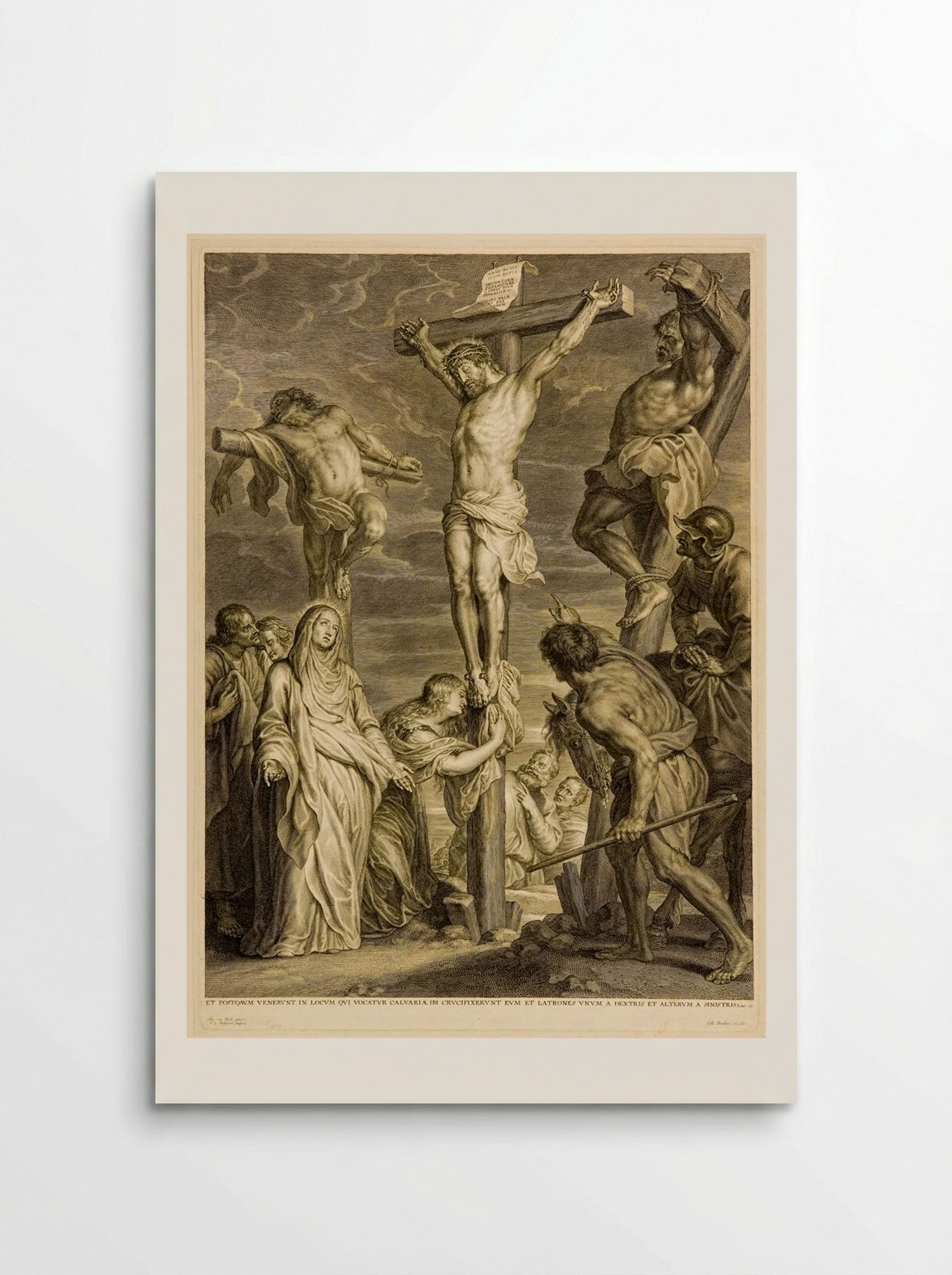 Christ on the Cross between the Two Thieves - Schelte Adamsz. Bolswert - Poster