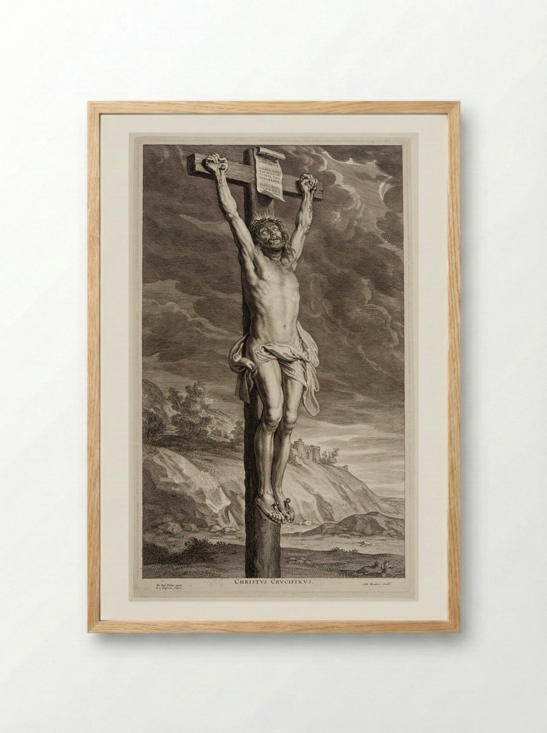 Christ on the Cross - Schelte Adamsz. Bolswert - Framed Print Wood