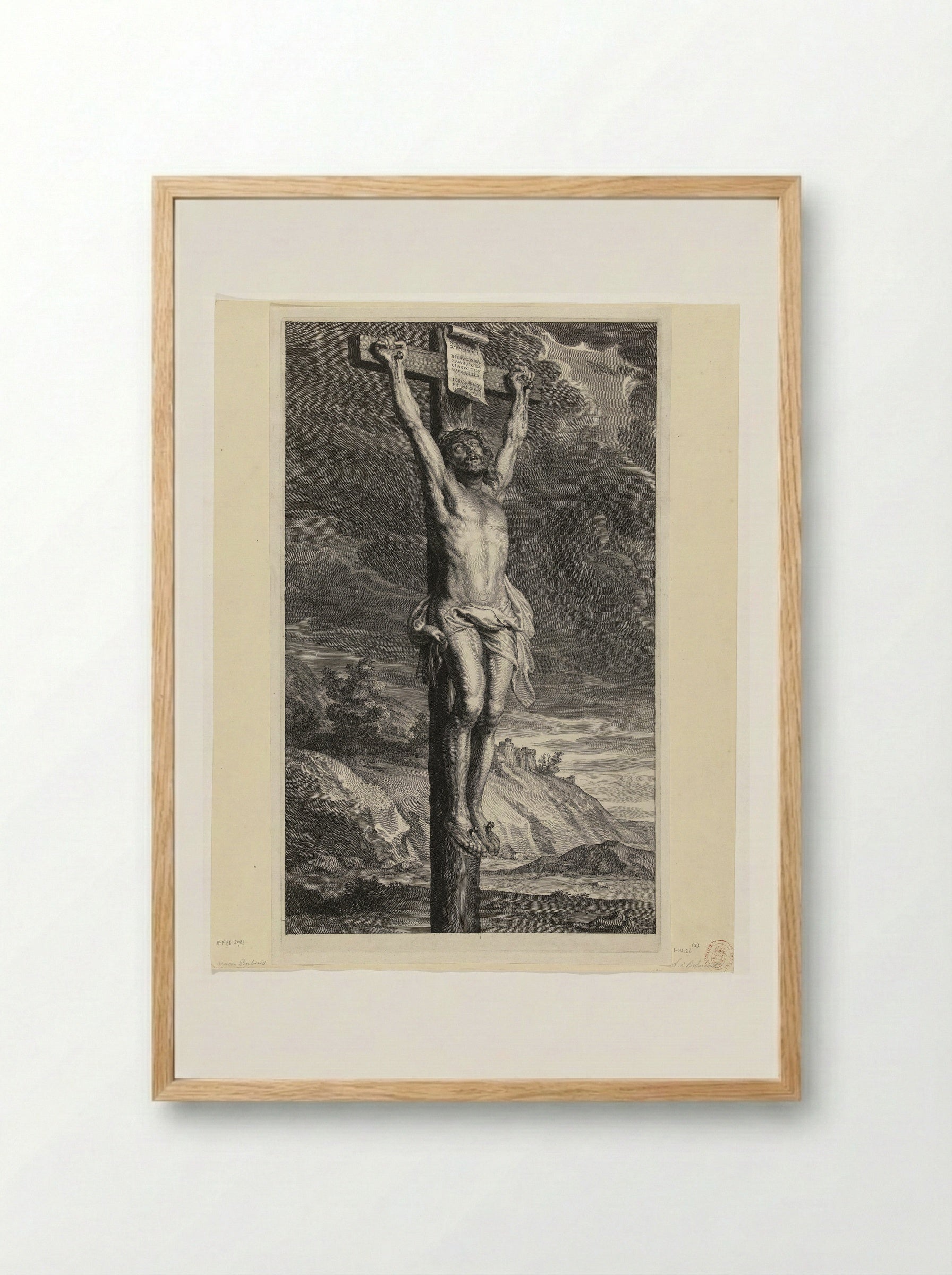 Christ on the Cross - Schelte Adamsz. Bolswert - Framed Print Wood