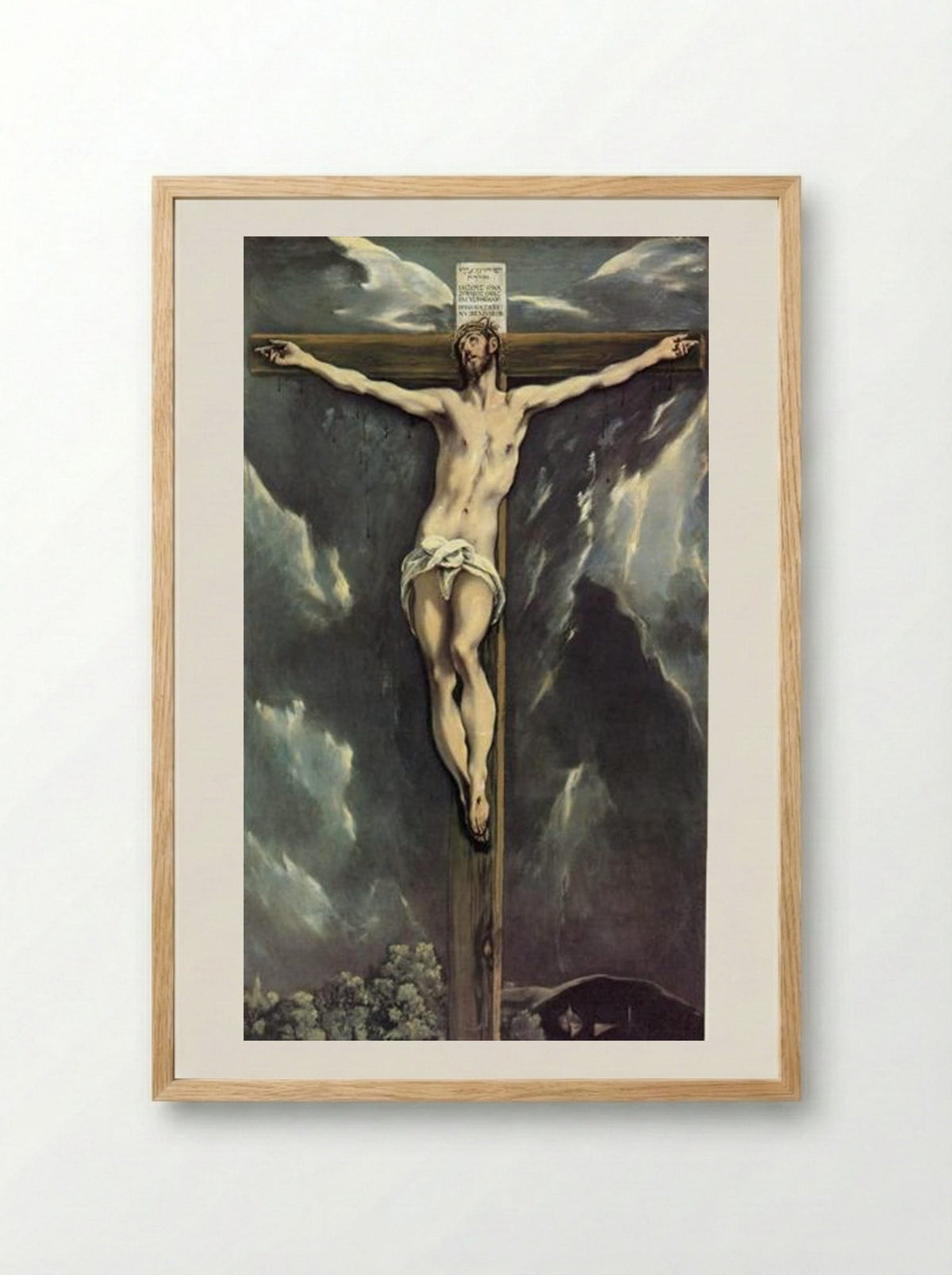 Christ on the Cross - El Greco - Framed Print Wood