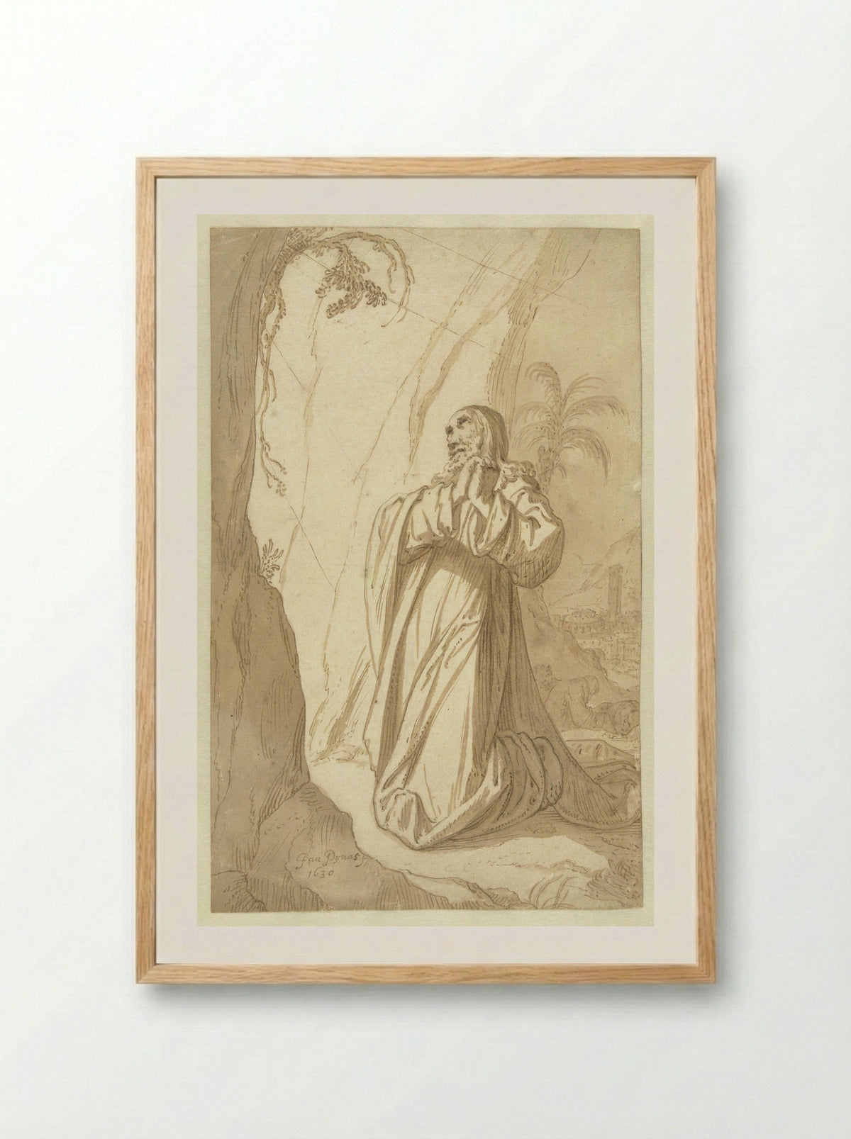 Christ on the Mount of Olives - Jan Symonsz Pynas - Framed Print Wood