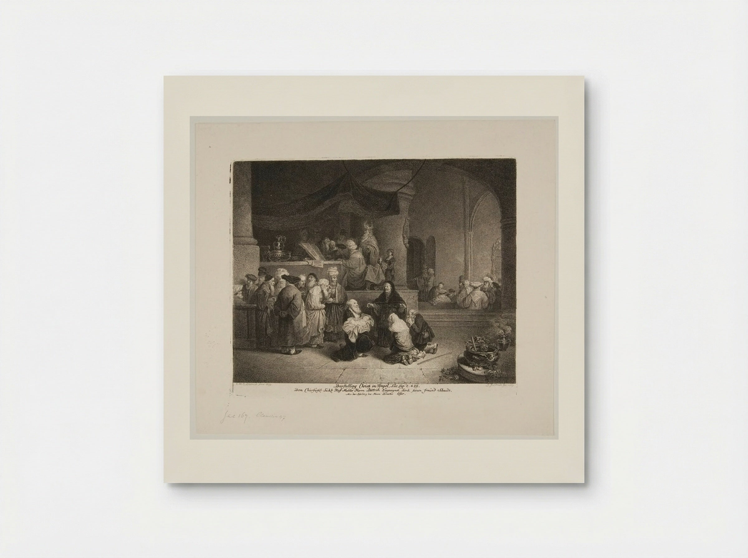 Christ's Representation in the Temple - Georg Friedrich Schmidt - Poster