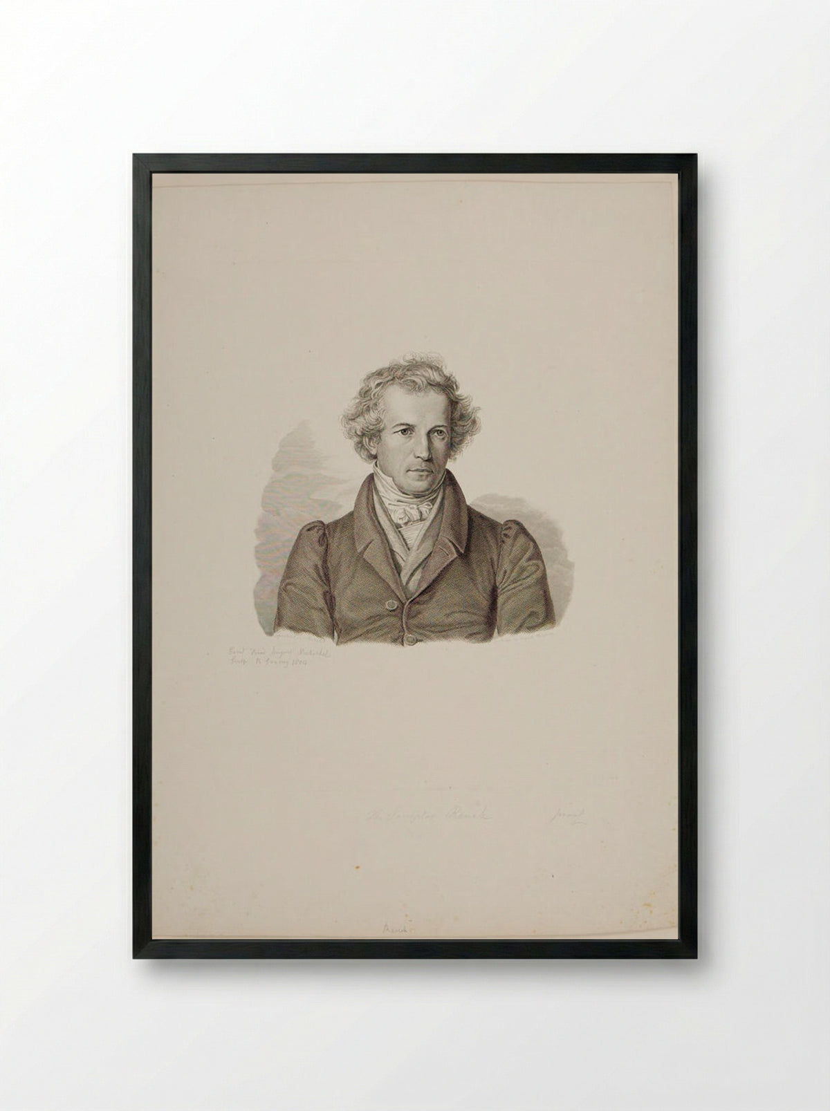 Christian Rauch - Auguste Hüssener - Framed Print Black