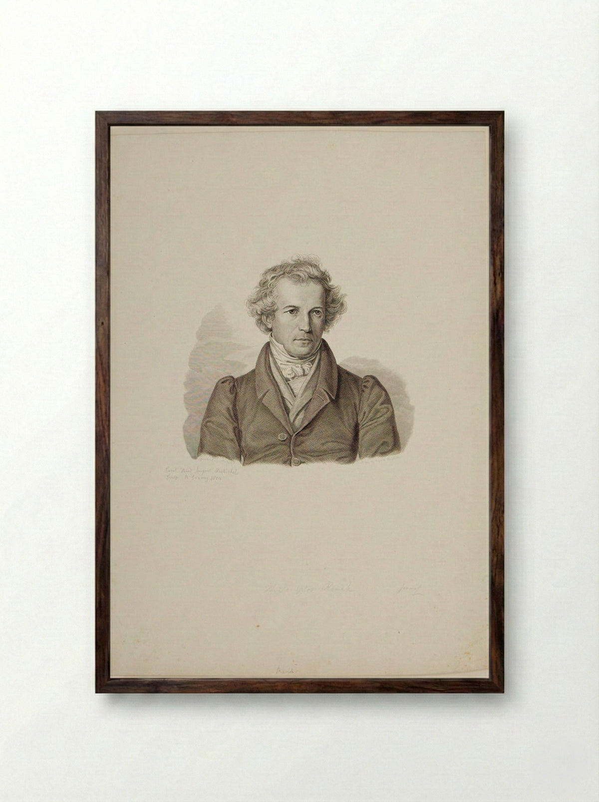 Christian Rauch - Auguste Hüssener - Framed Print Dark Wood
