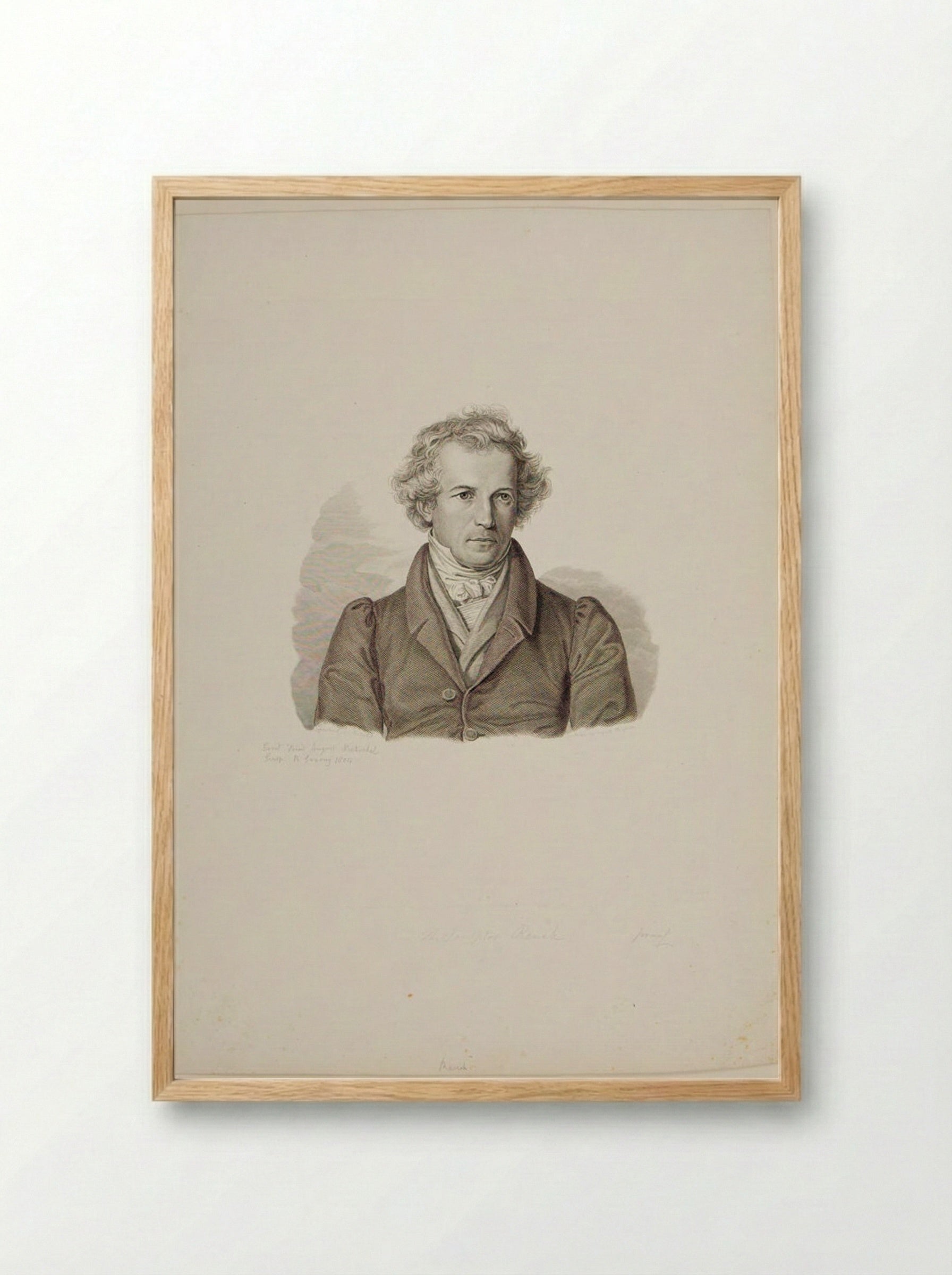 Christian Rauch - Auguste Hüssener - Framed Print Wood