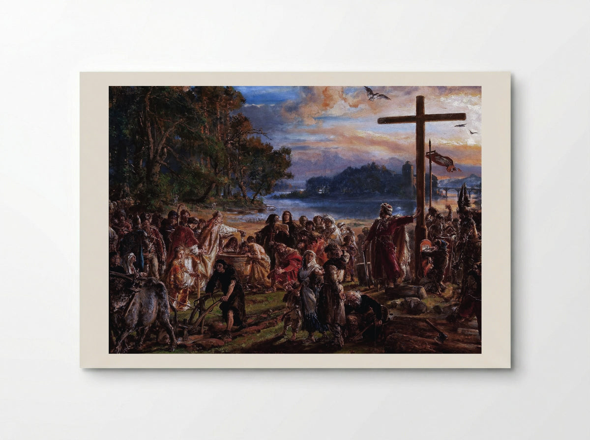 Christianization of Poland A.D. 965 - Jan Matejko - Poster
