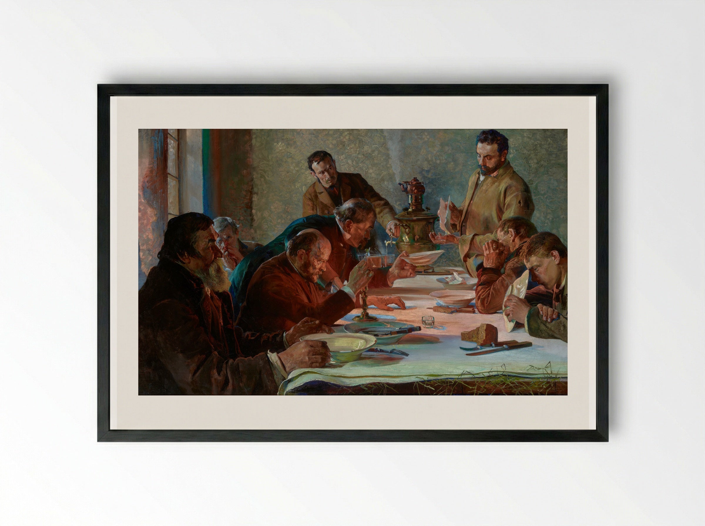 Christmas Eve in Siberia - Jacek Malczewski - Framed Print Black