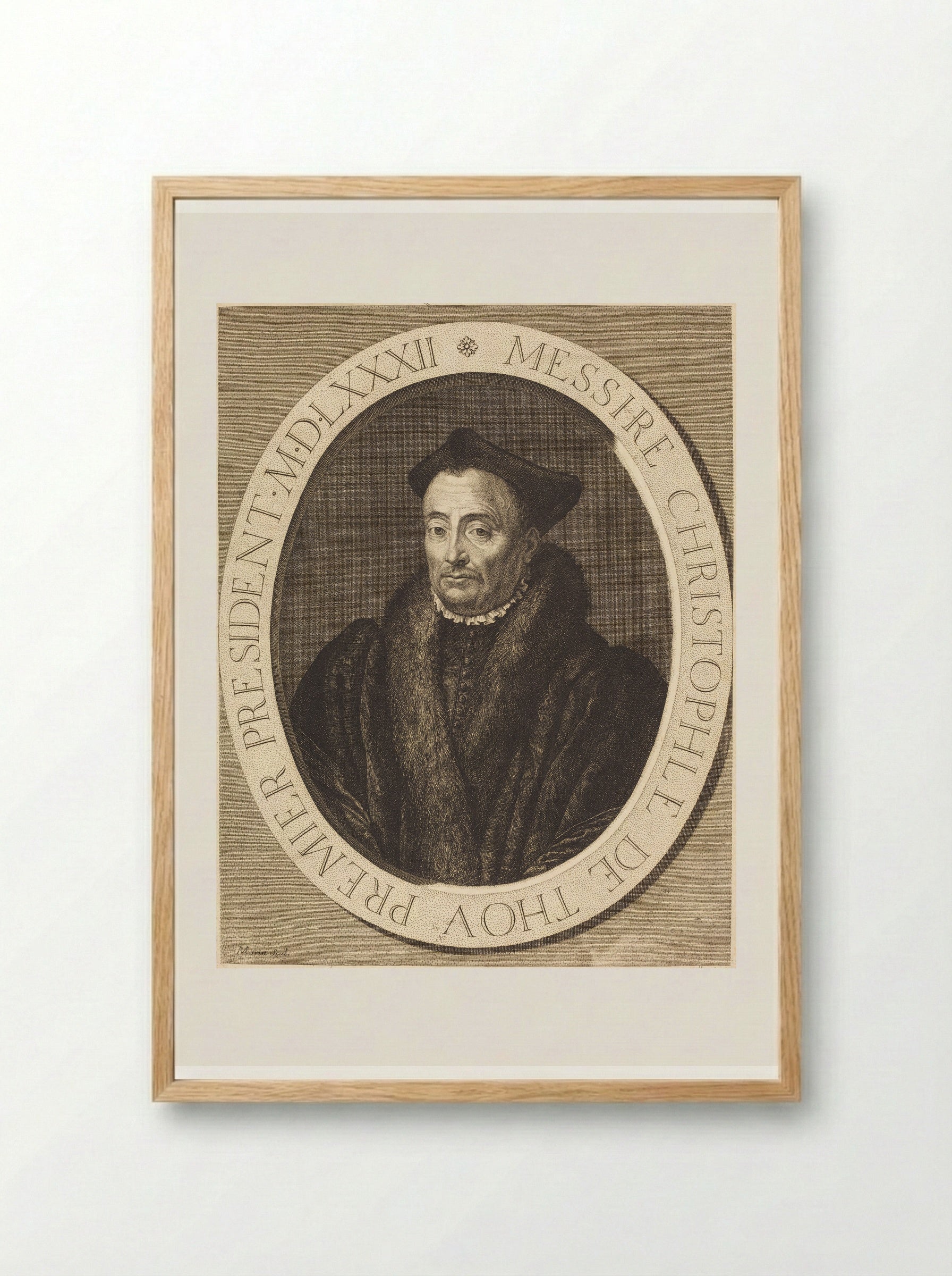 Christophe de Thou - Jean Morin - Framed Print Wood