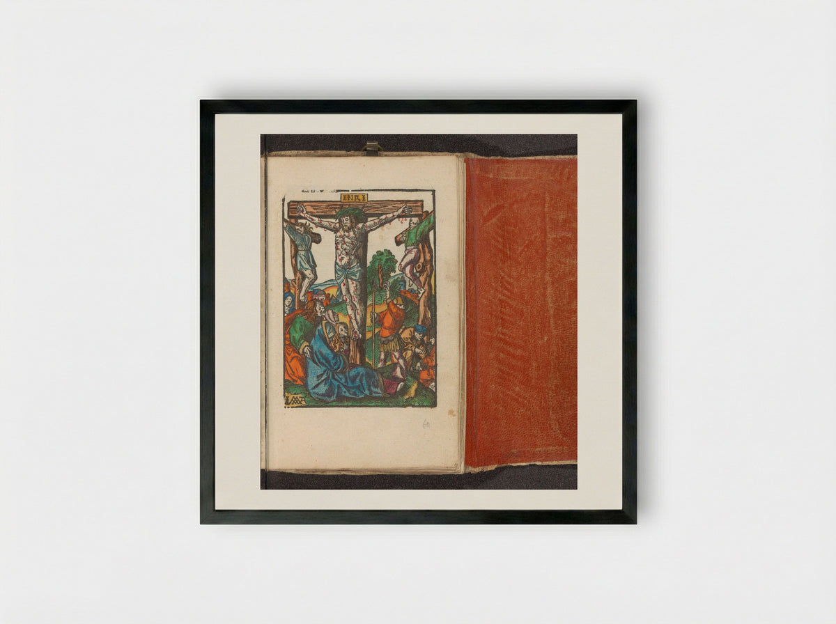 Christus aan het kruis - Doen Pietersz. - Framed Print Black