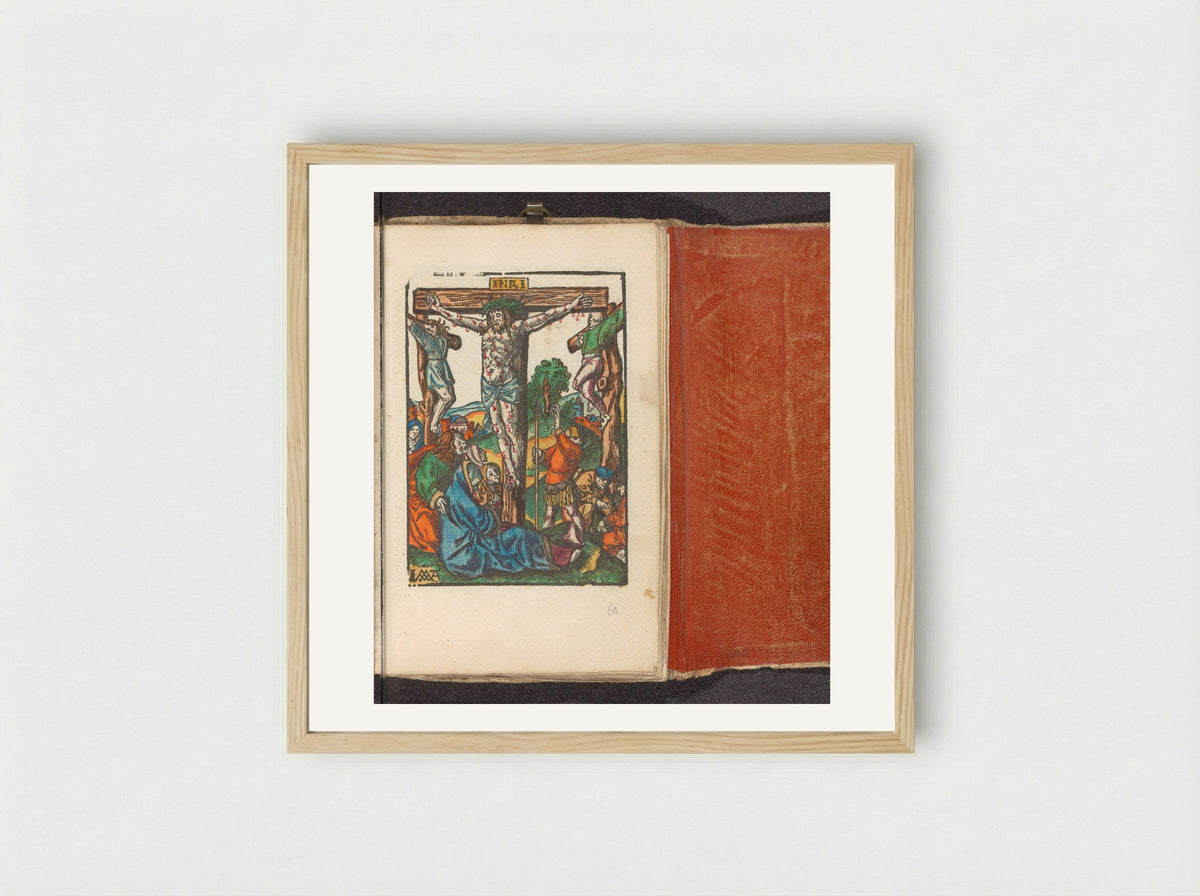 Christus aan het kruis - Doen Pietersz. - Framed Print Wood