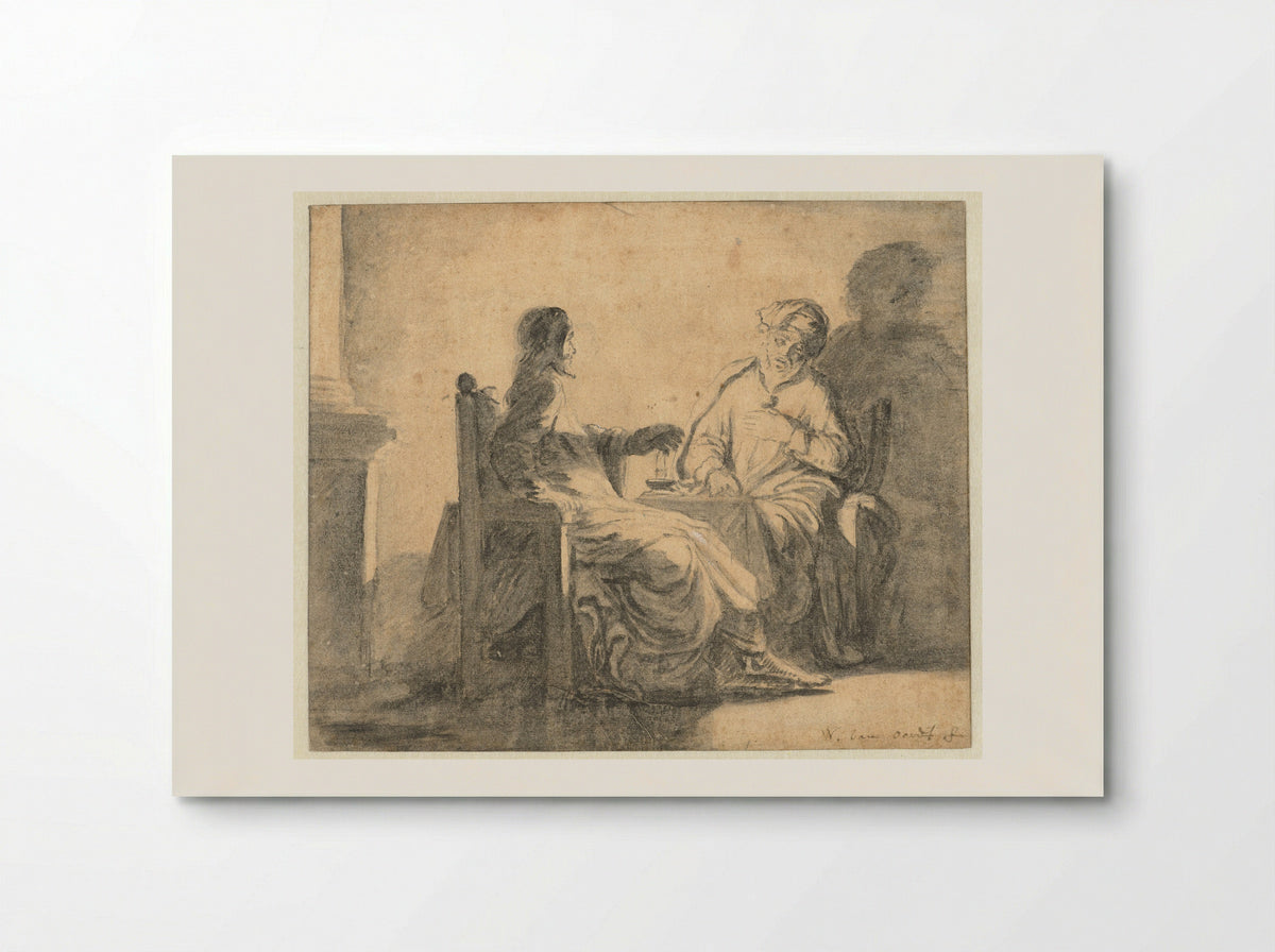 Christus en Nicodemus - Willem van Oordt - Poster