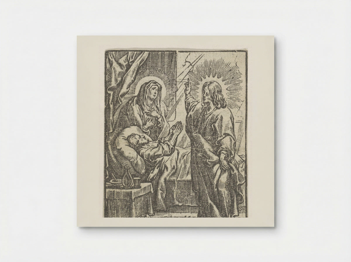 Christus geneest een zieke - Cornelis Woons - Poster