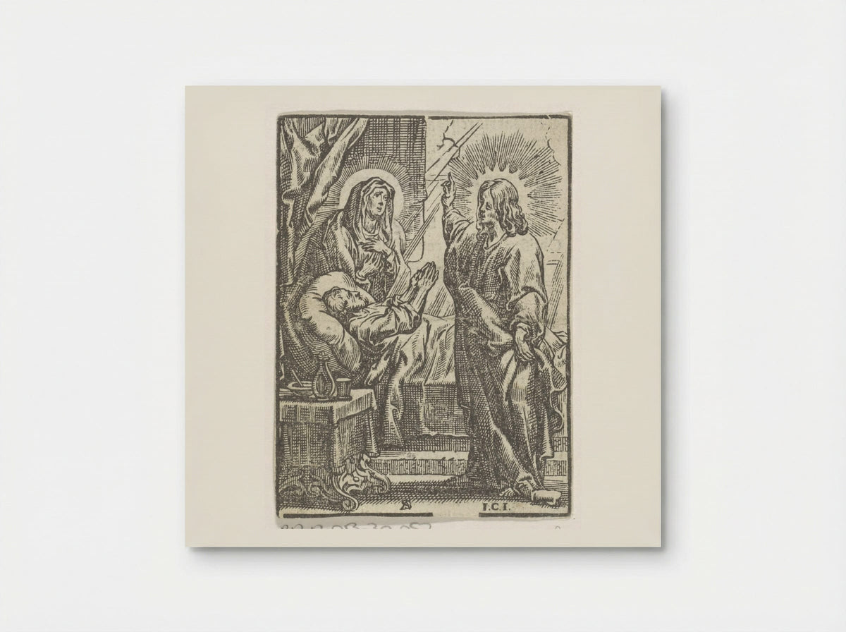 Christus geneest een zieke - Cornelis Woons - Poster