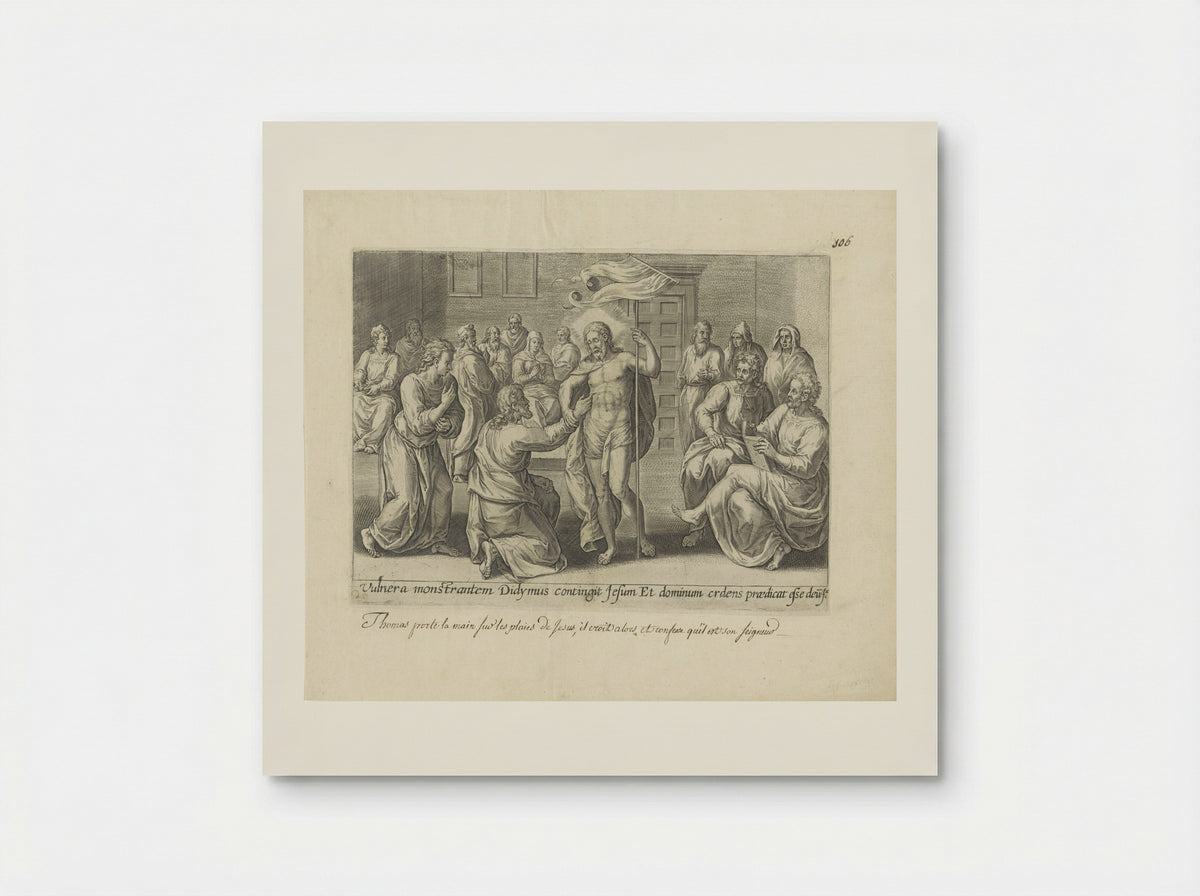 Christus verschijnt aan de ongelovige Tomas - Gerard de Jode - Poster