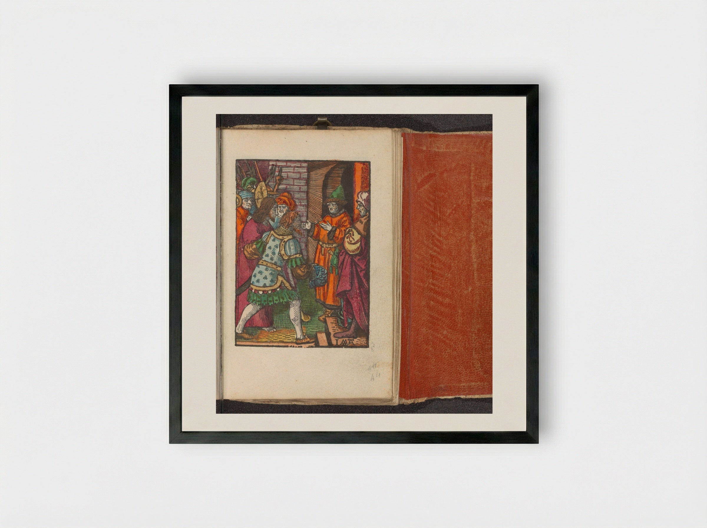 Christus voor Annas - Doen Pietersz. - Framed Print Black